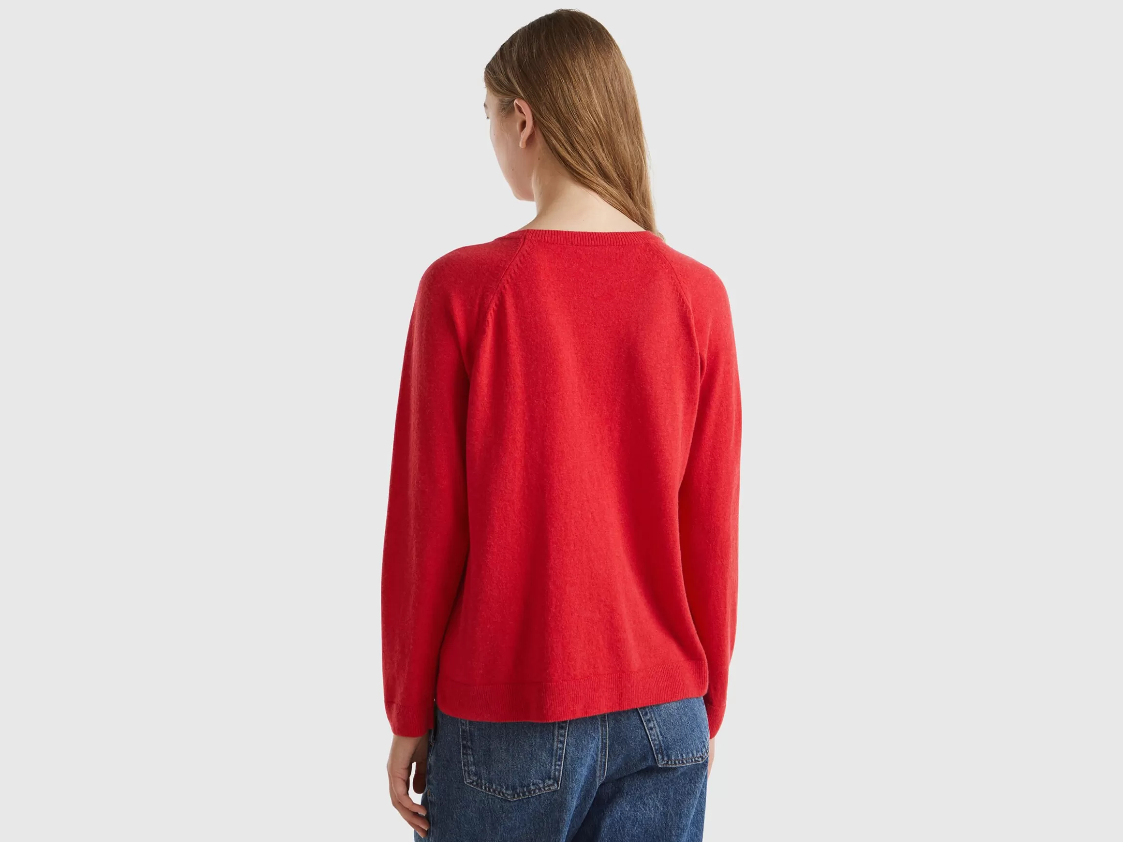 United Colors of Benetton crew neck sweater in wool and cashmere blend