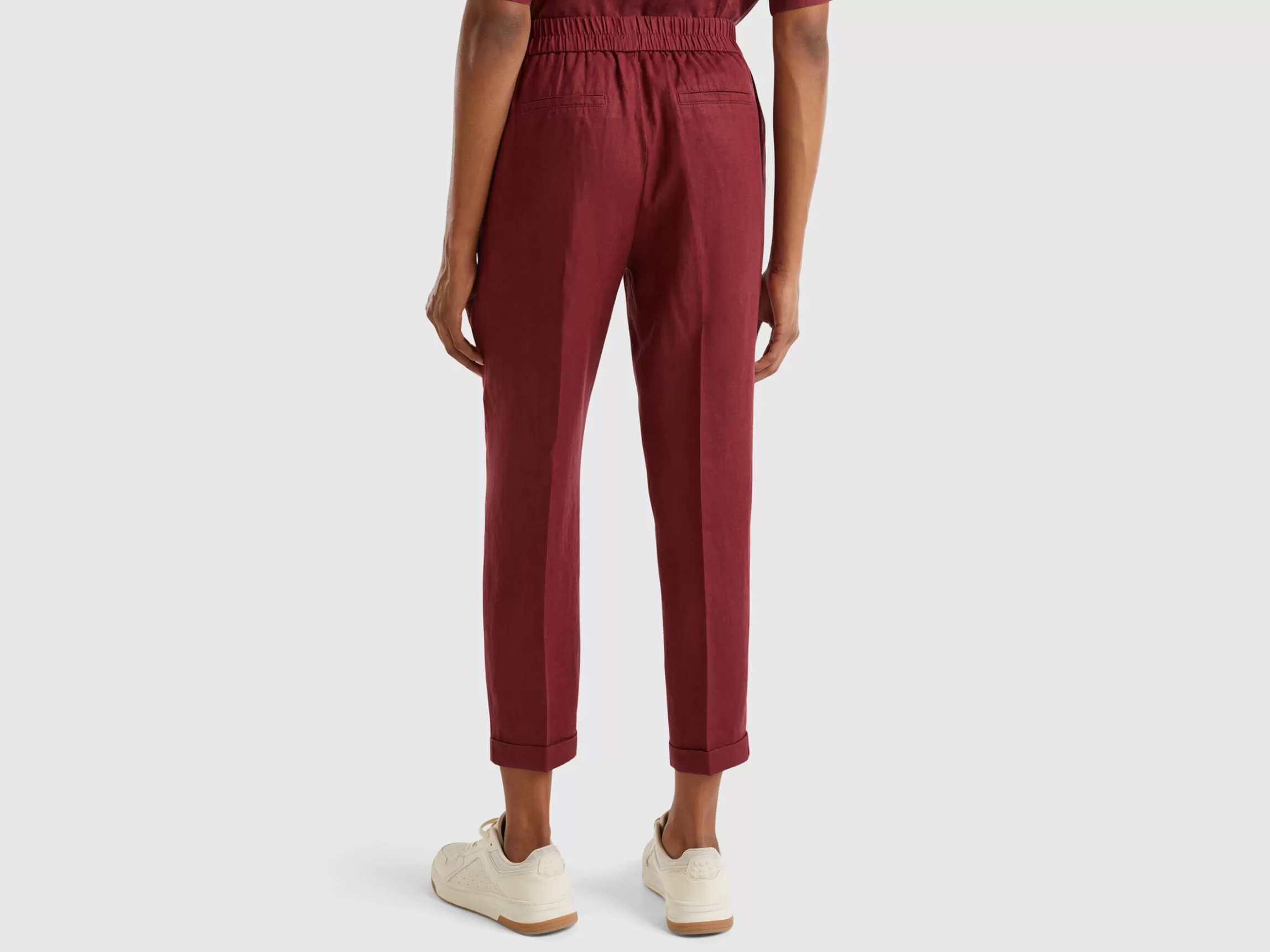 United Colors of Benetton Regular fit pure linen trousers