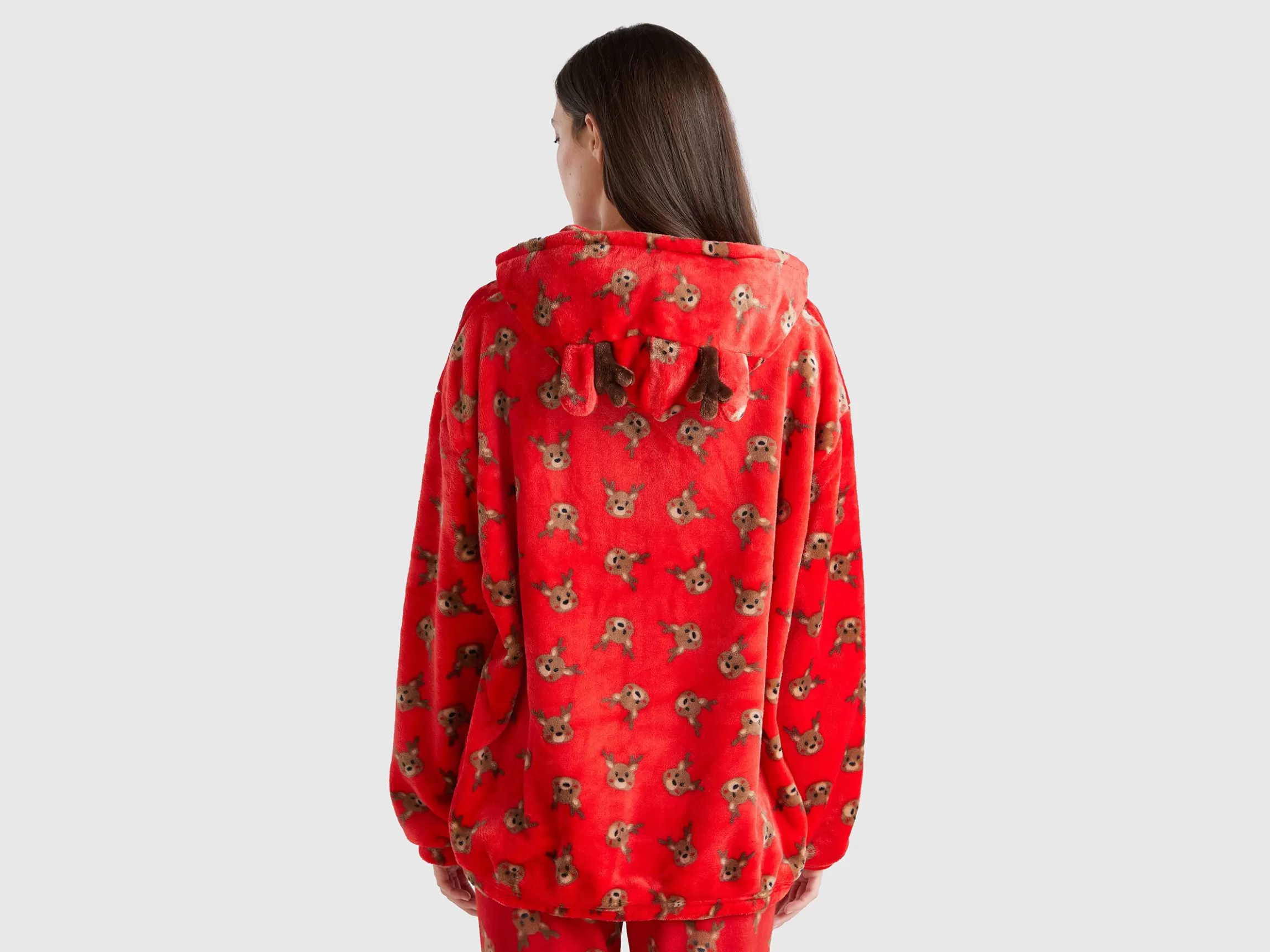 United Colors of Benetton Reindeer dressing gown in faux fur