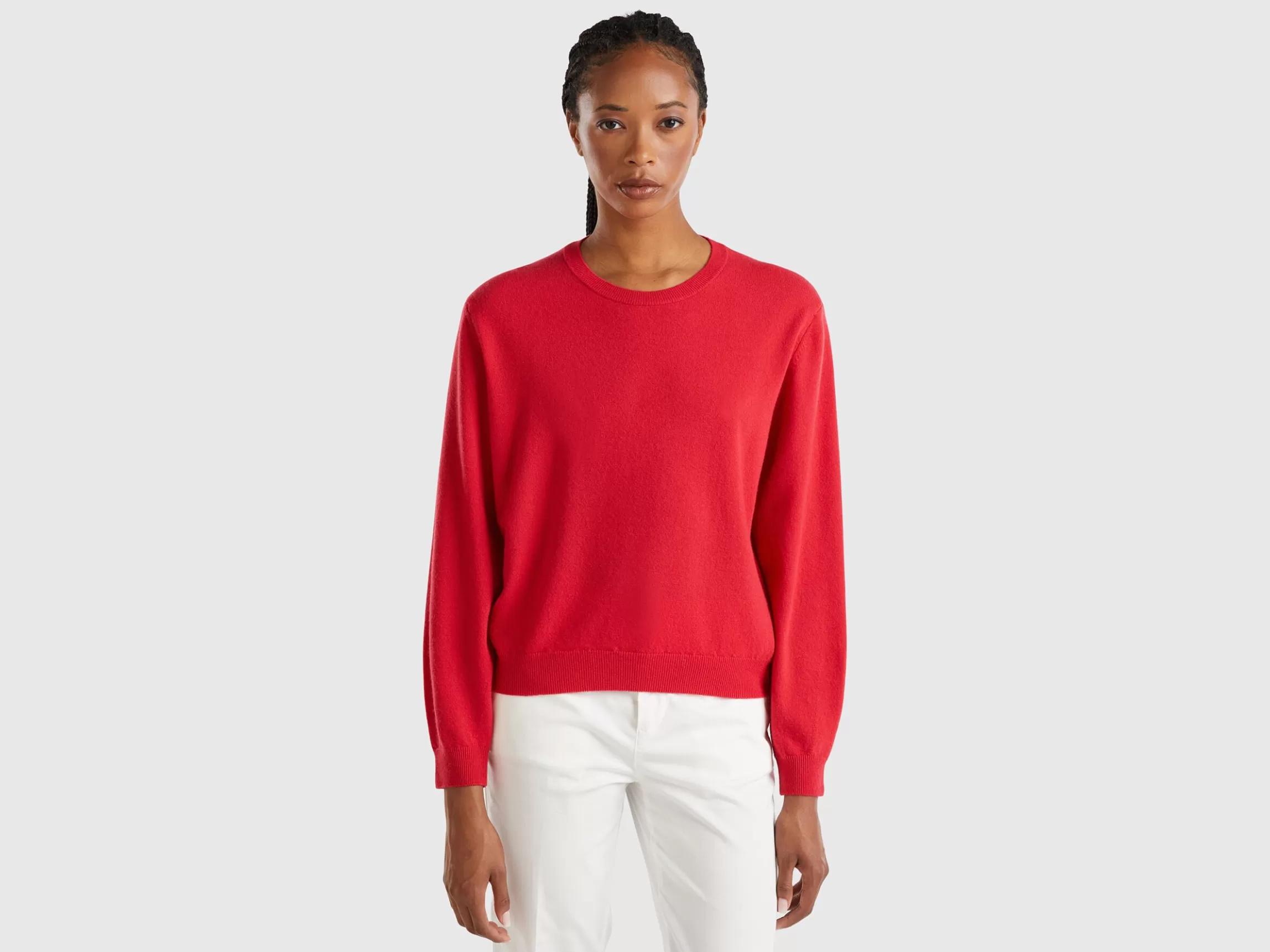 United Colors of Benetton Relaxed fit pure Merino wool sweater