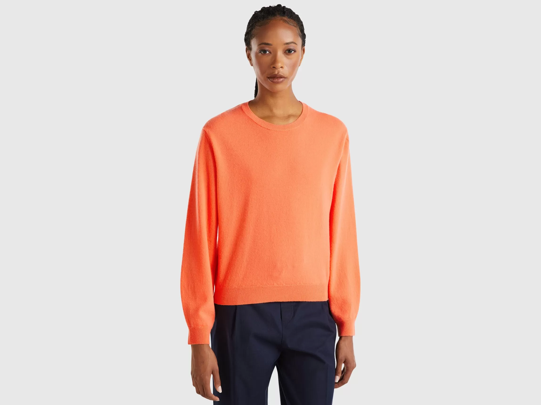 United Colors of Benetton Relaxed fit pure Merino wool sweater