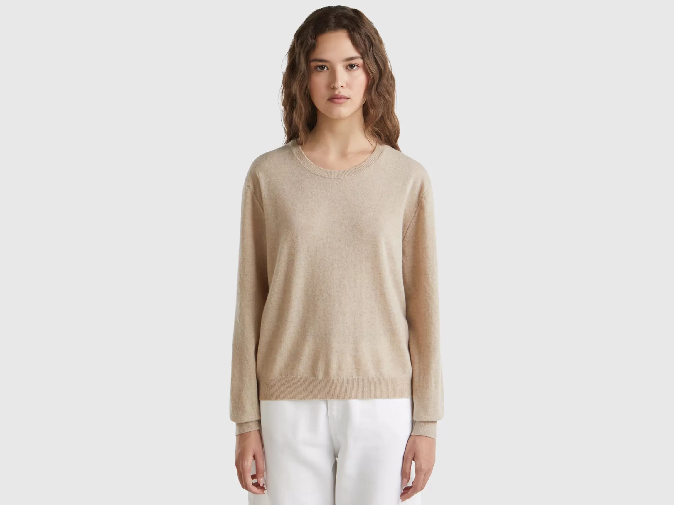 United Colors of Benetton Relaxed fit pure Merino wool sweater