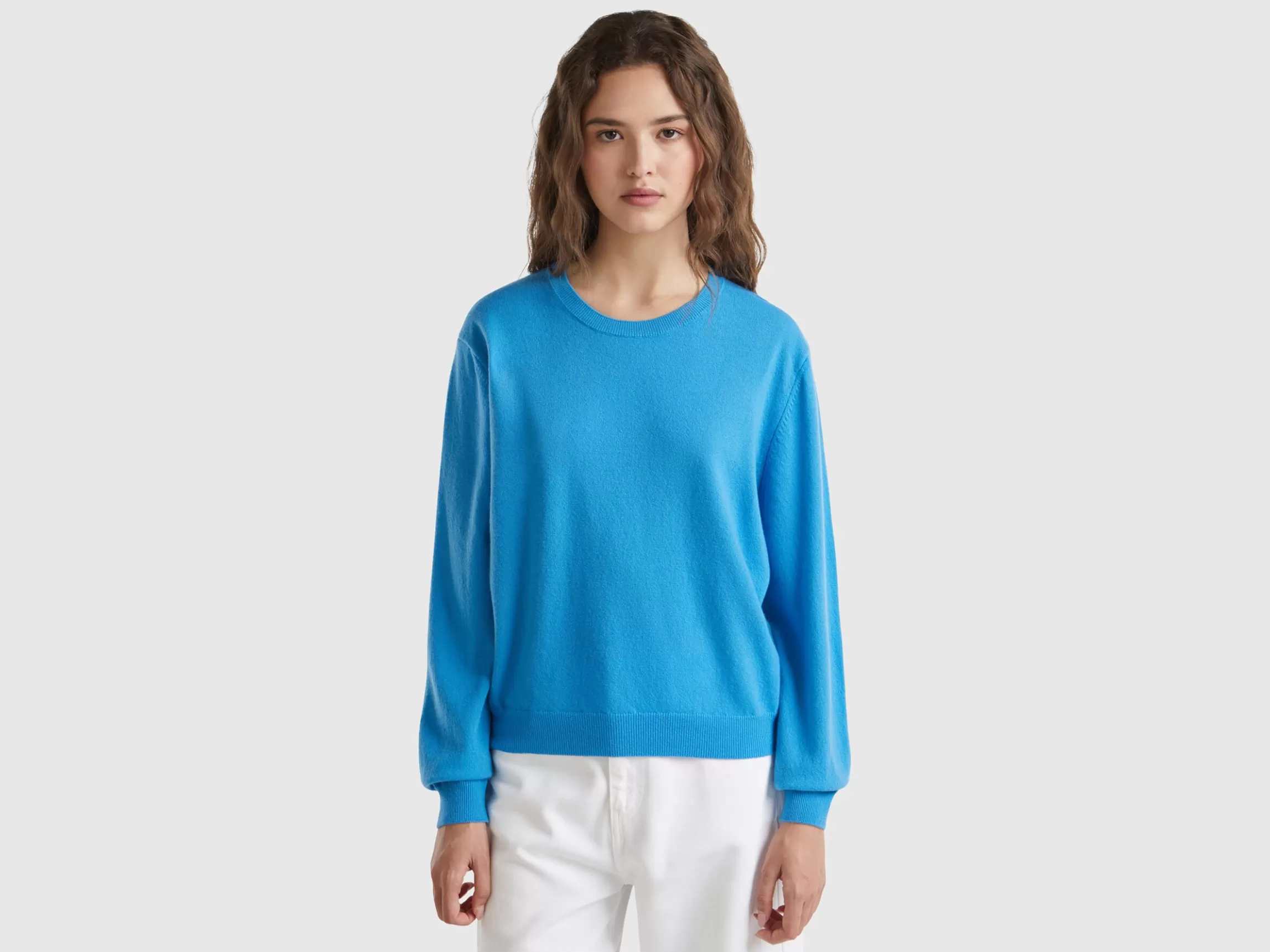 United Colors of Benetton Relaxed fit pure Merino wool sweater