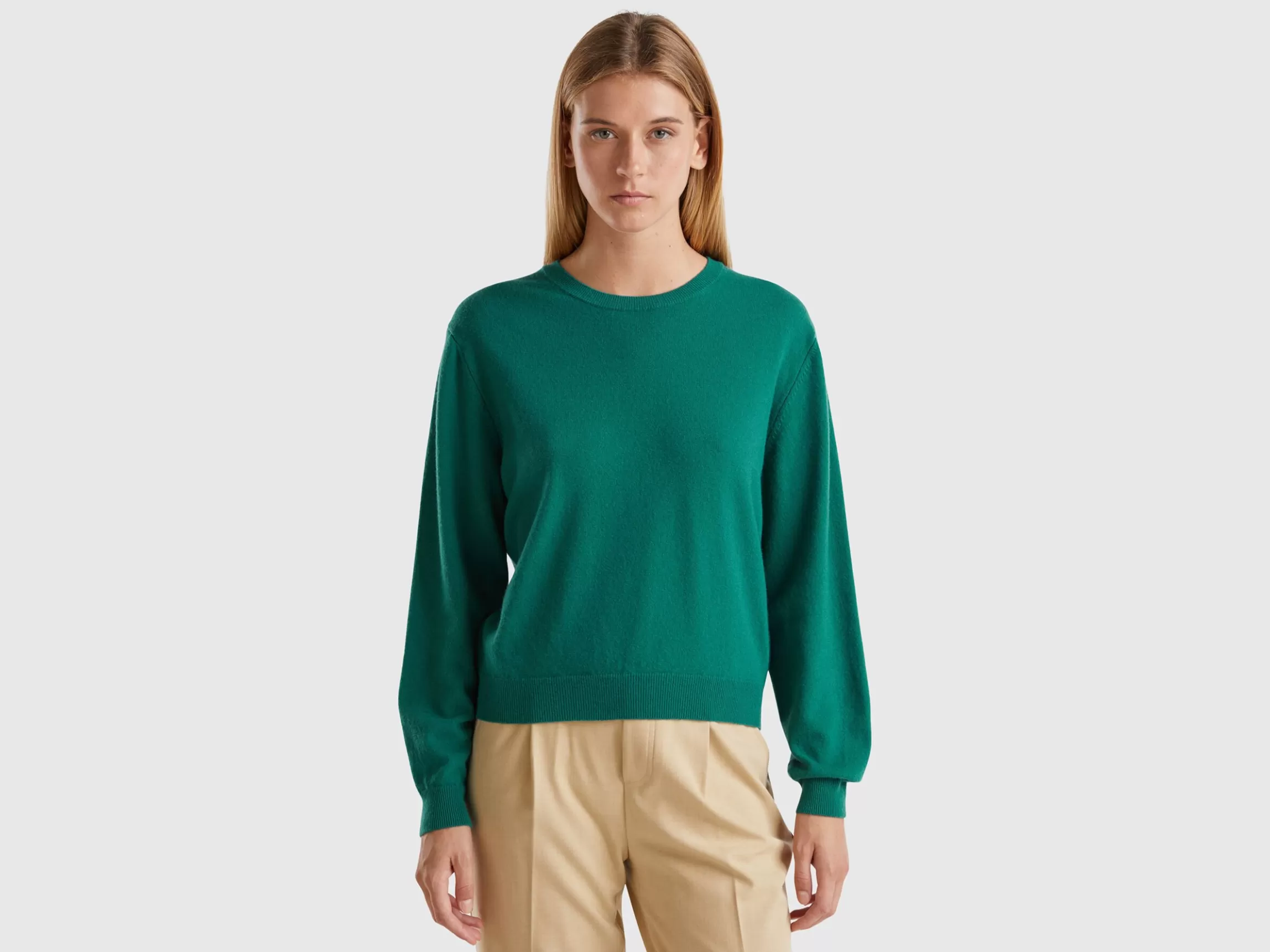 United Colors of Benetton Relaxed fit pure Merino wool sweater