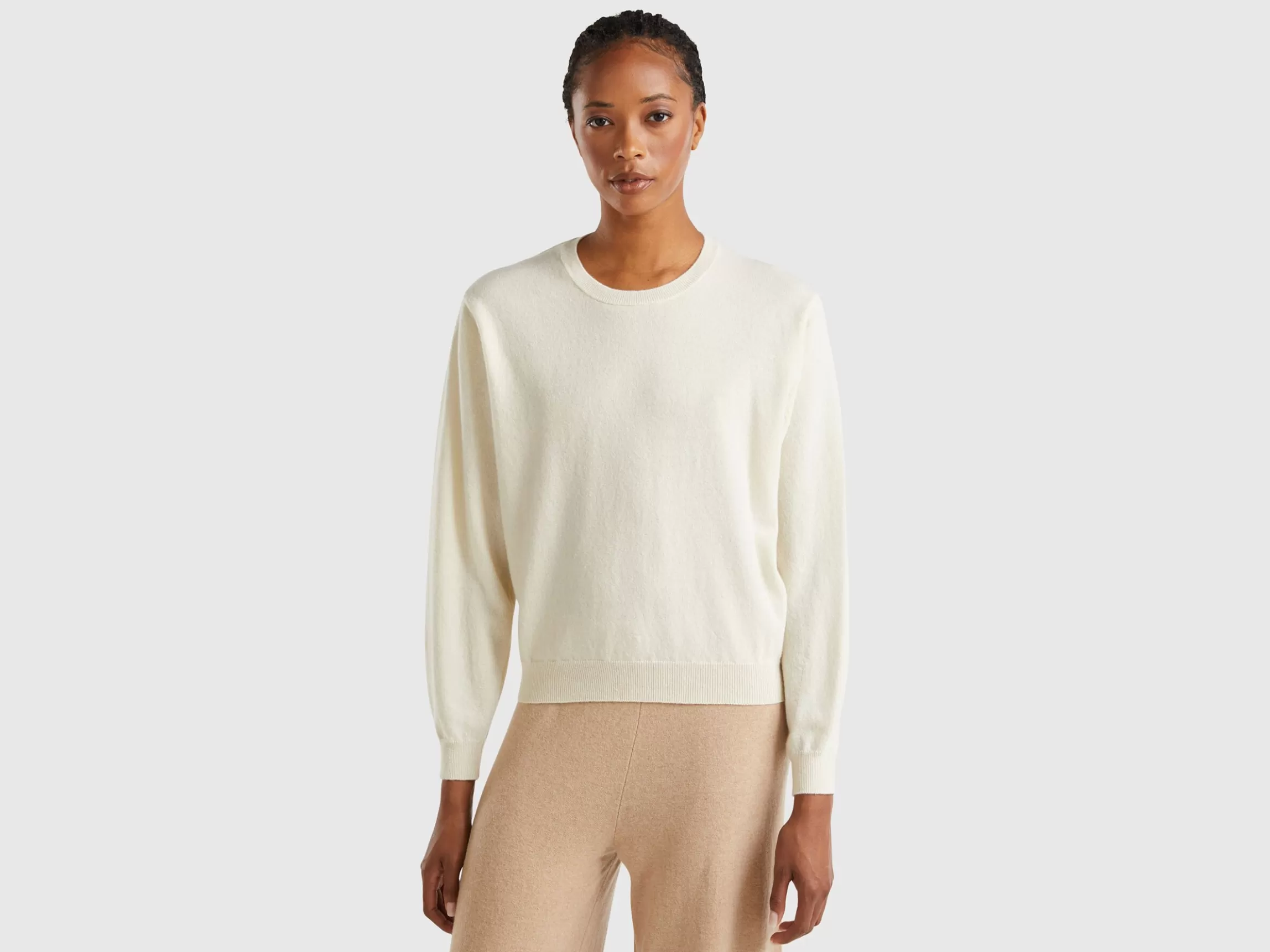 United Colors of Benetton Relaxed fit pure Merino wool sweater