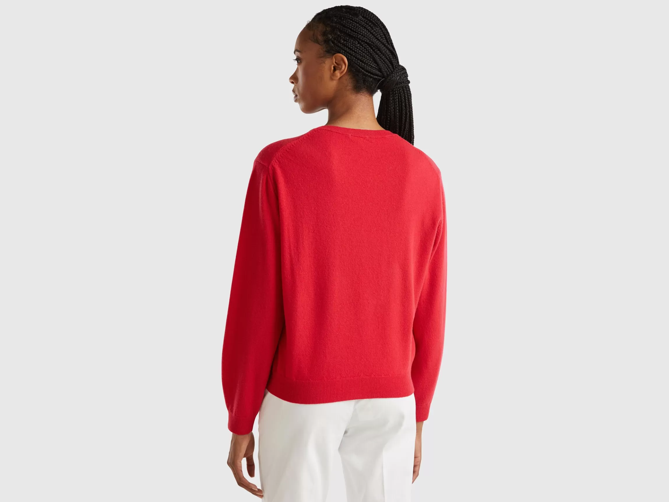 United Colors of Benetton Relaxed fit pure Merino wool sweater