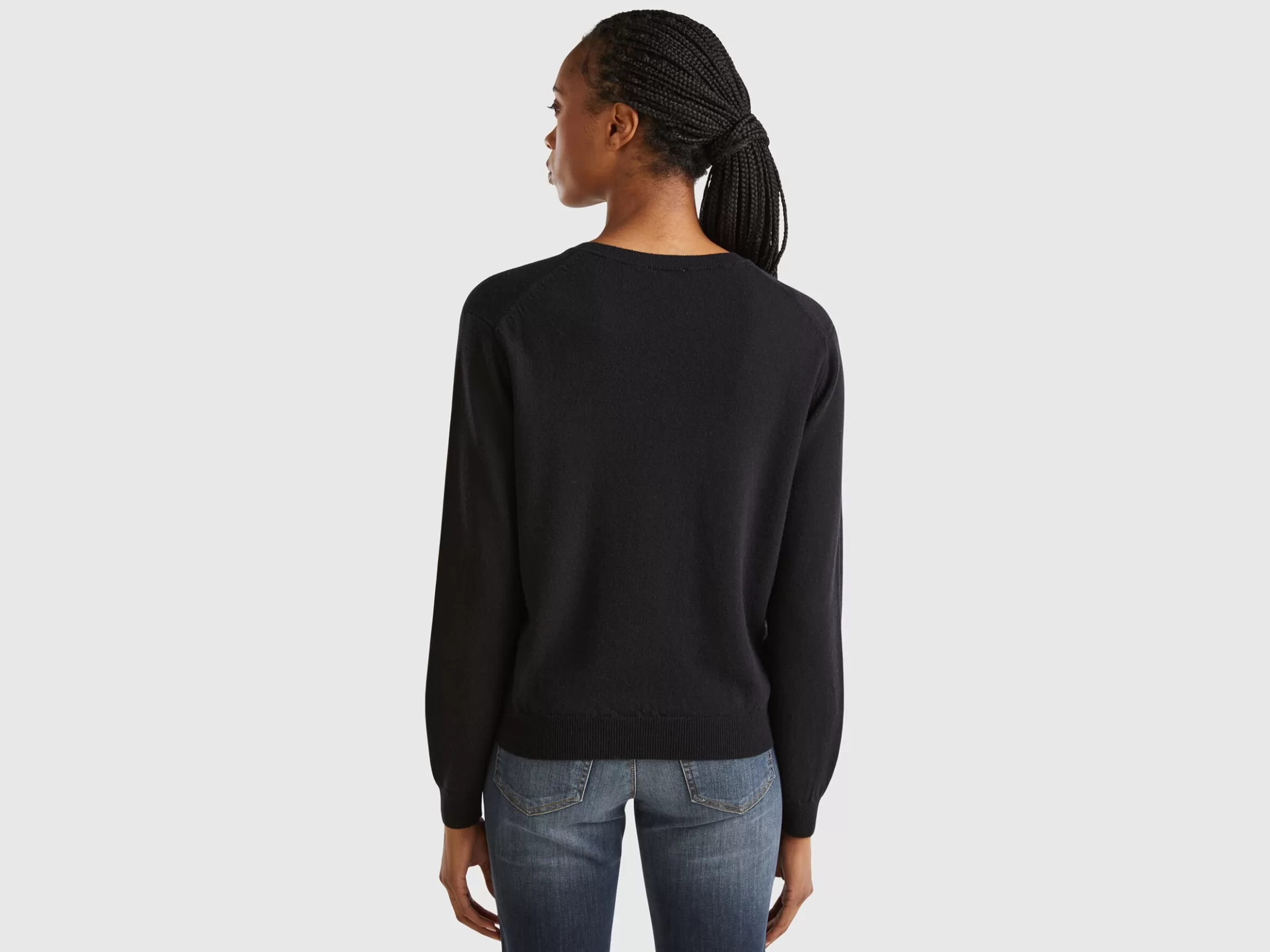 United Colors of Benetton Relaxed fit pure Merino wool sweater