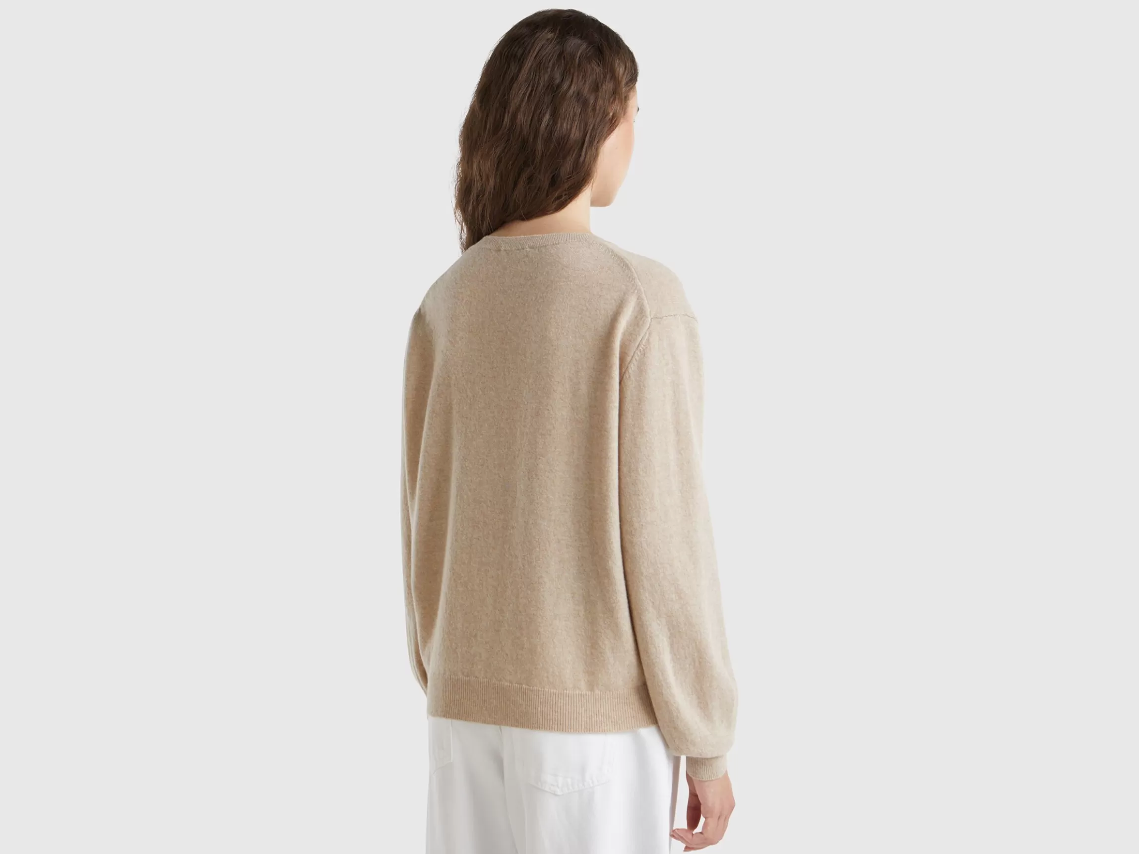 United Colors of Benetton Relaxed fit pure Merino wool sweater