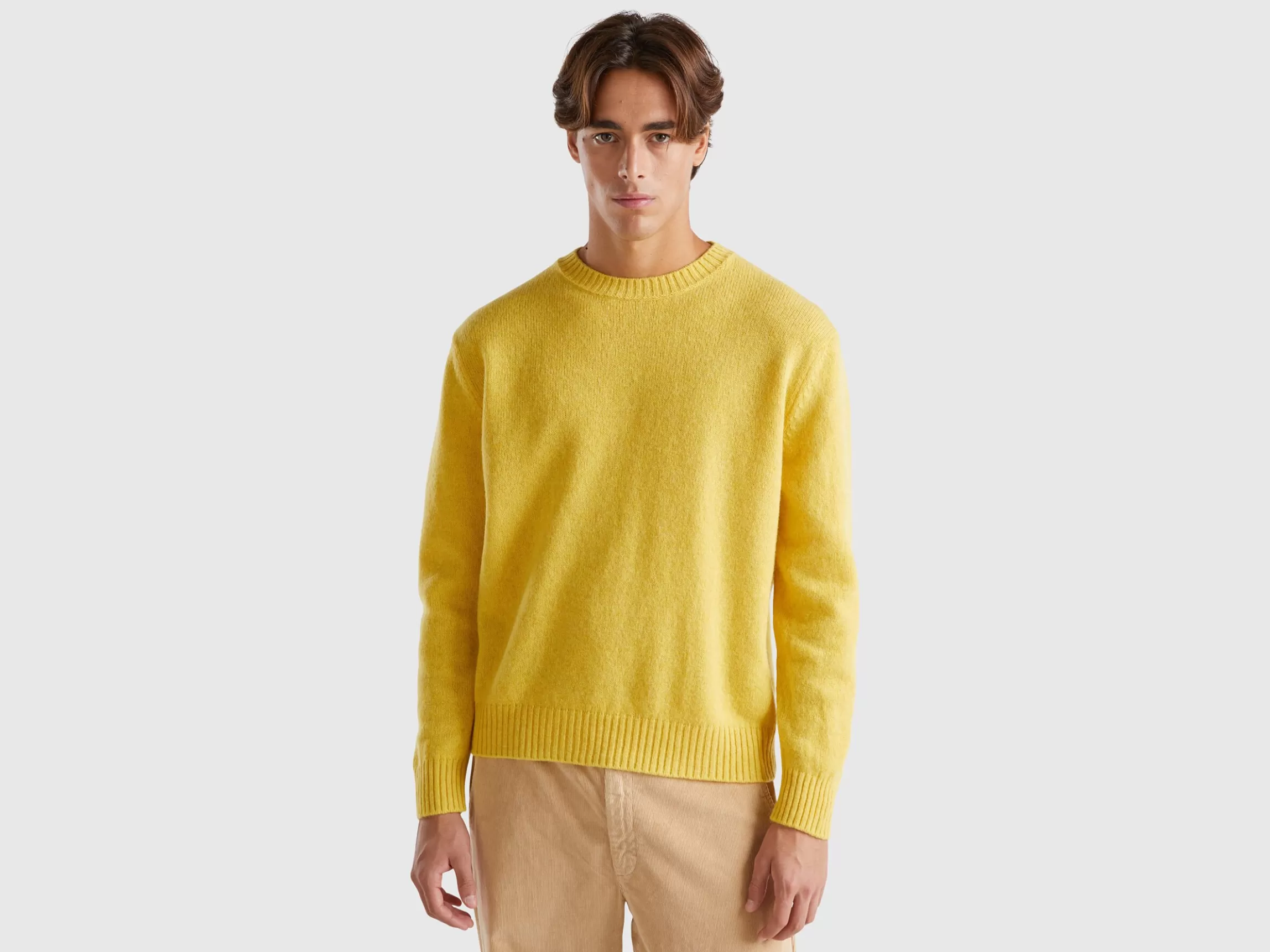 United Colors of Benetton Relaxed fit pure Shetland wool sweater