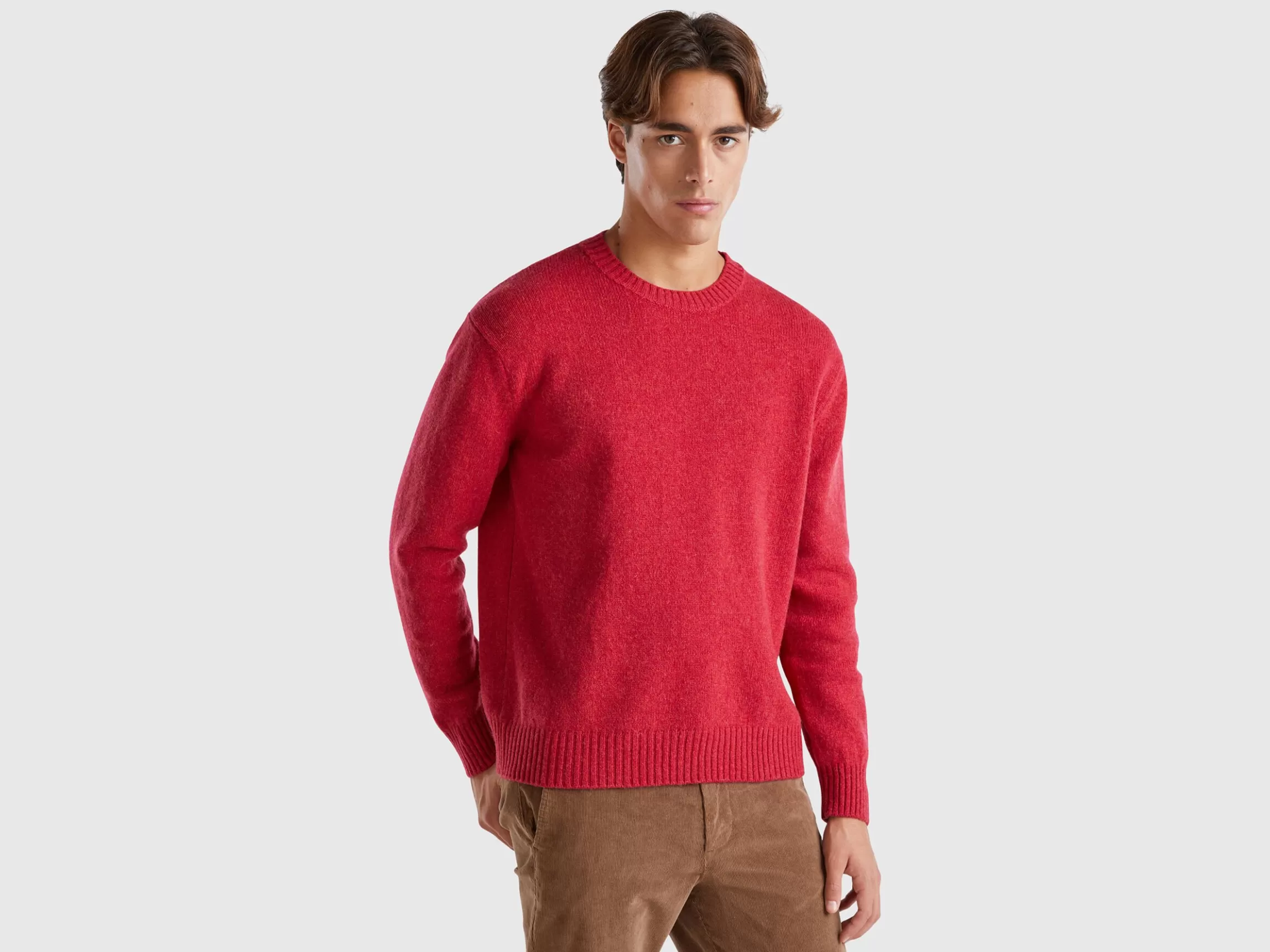 United Colors of Benetton Relaxed fit pure Shetland wool sweater