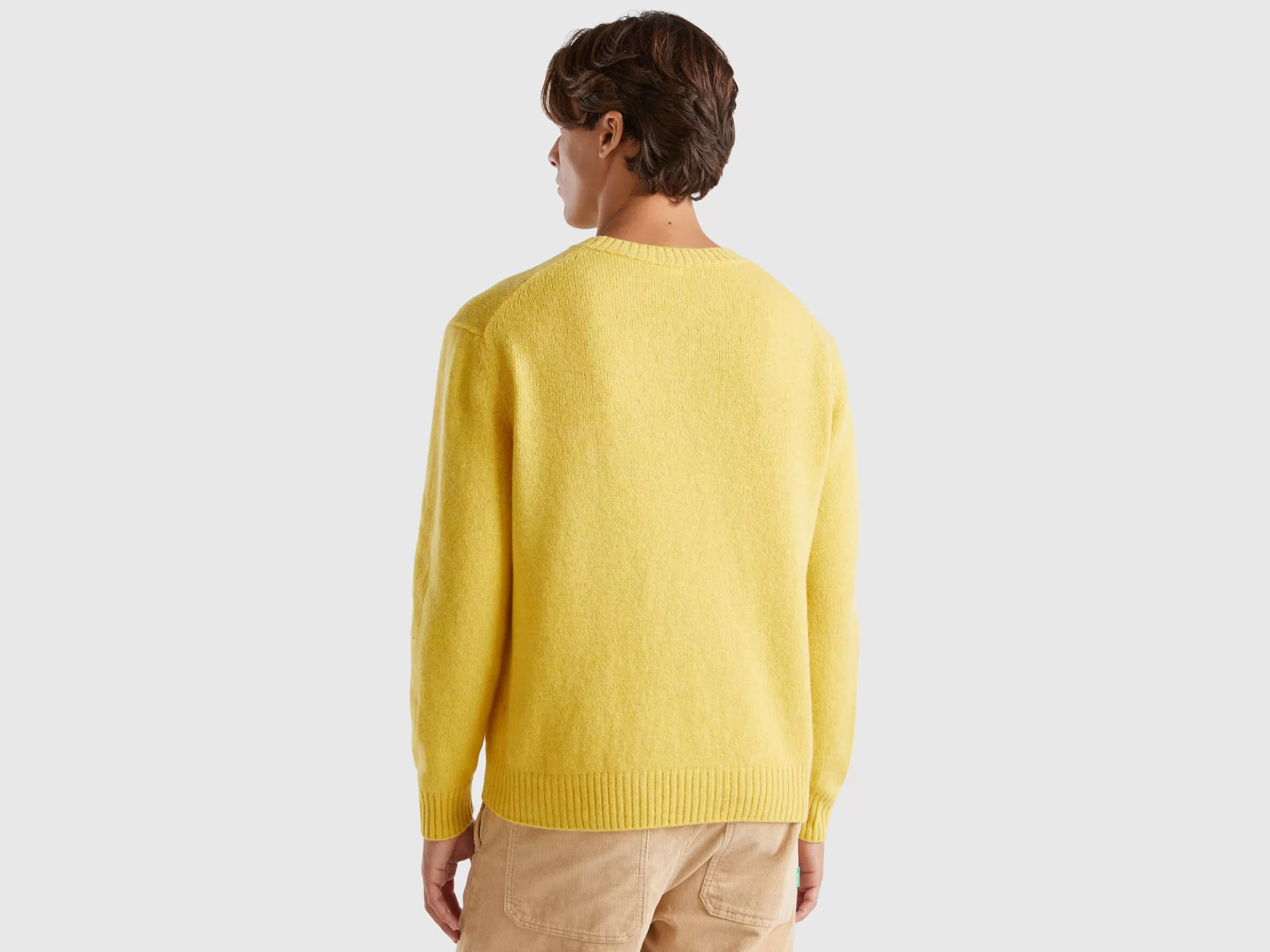 United Colors of Benetton Relaxed fit pure Shetland wool sweater