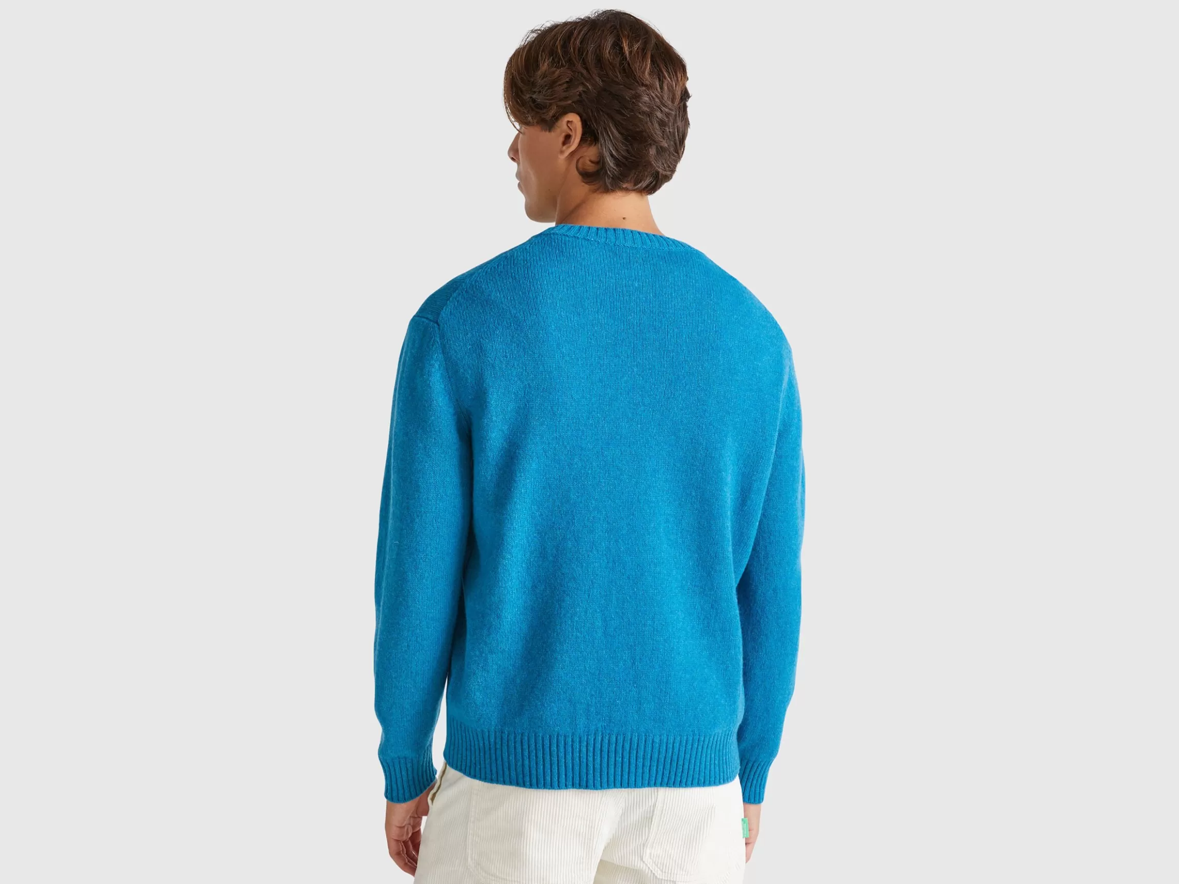 United Colors of Benetton Relaxed fit pure Shetland wool sweater