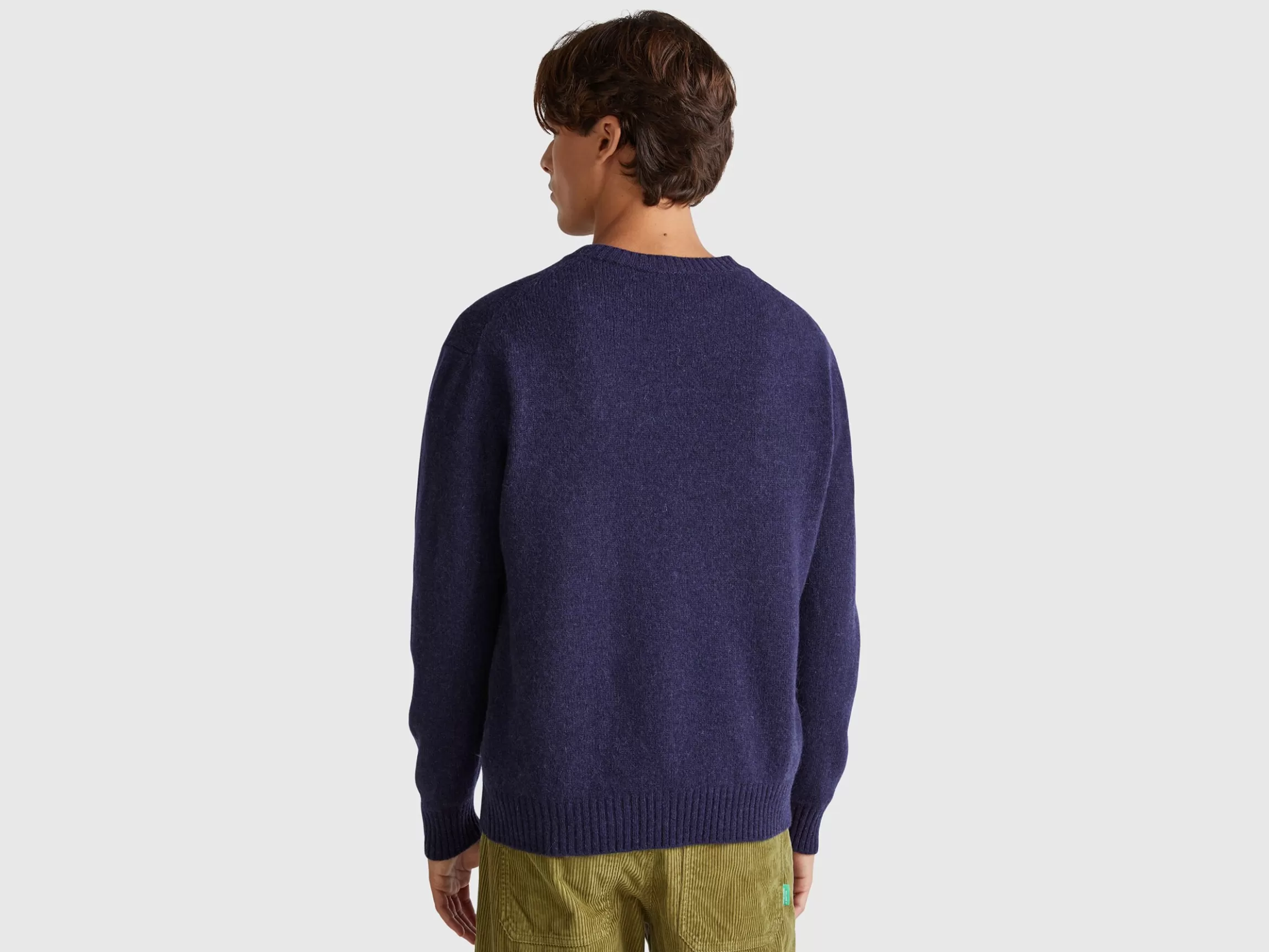 United Colors of Benetton Relaxed fit pure Shetland wool sweater