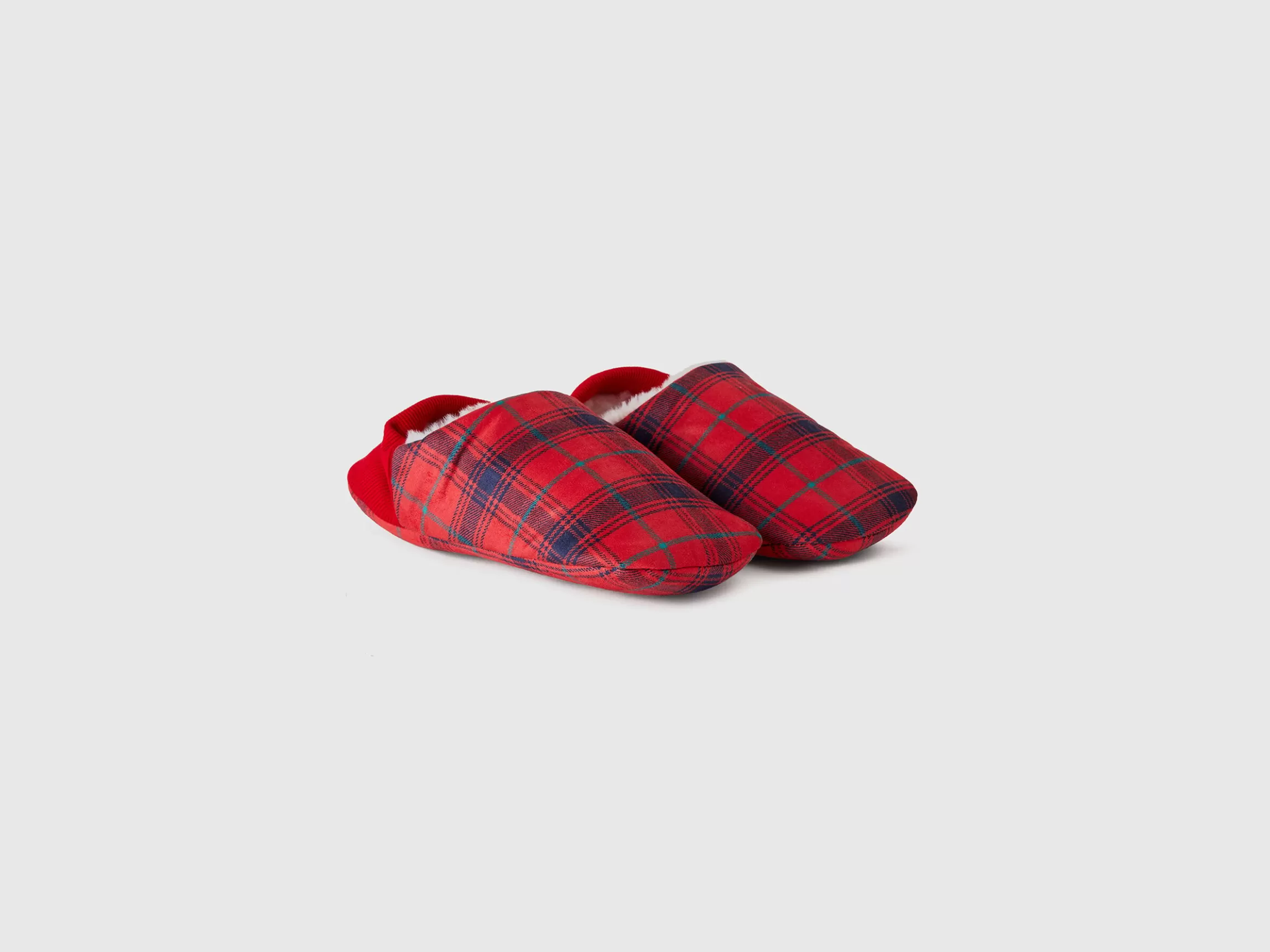 United Colors of Benetton Reversible faux fur slippers