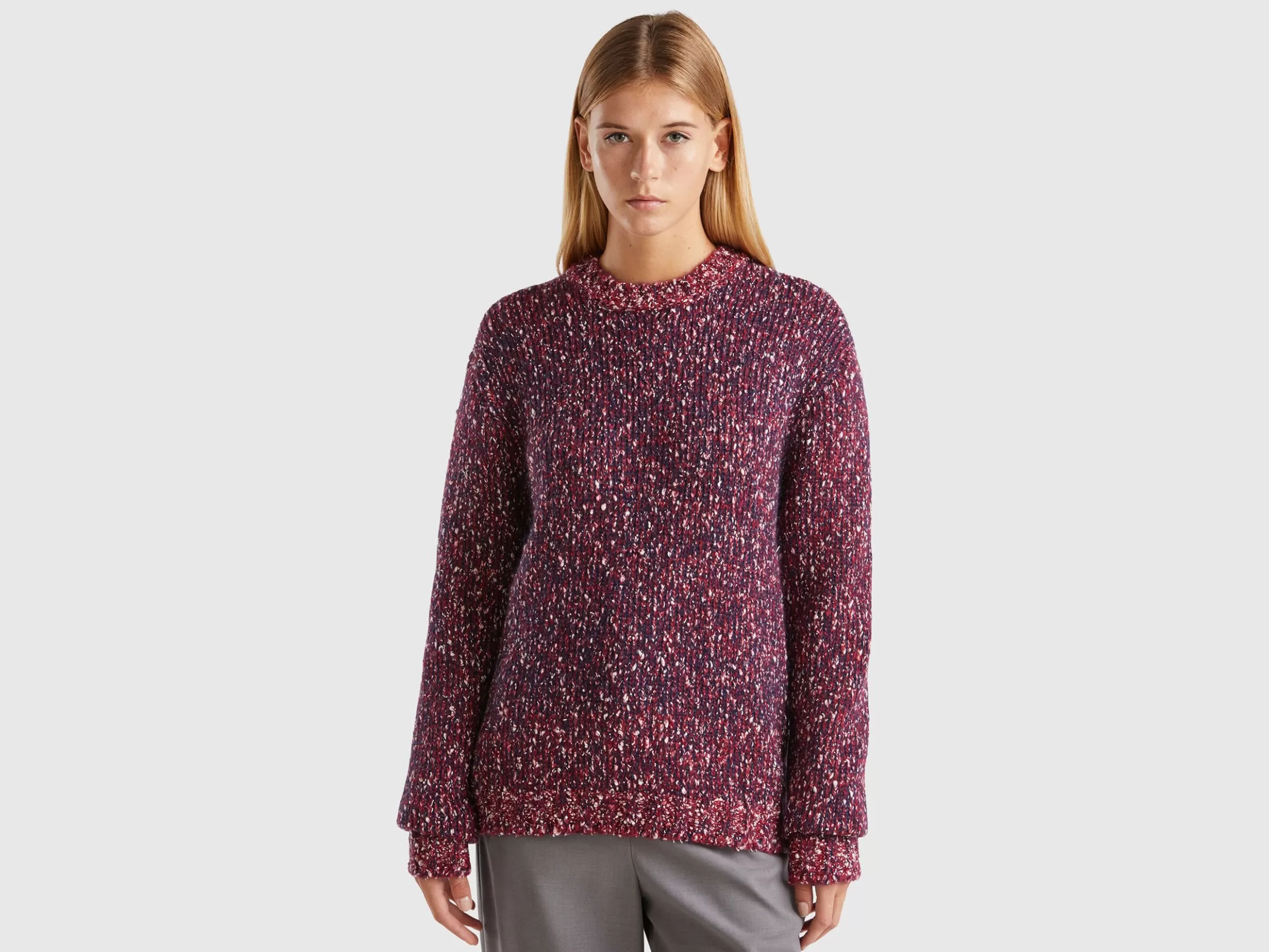 United Colors of Benetton Reversible mohair blend sweater