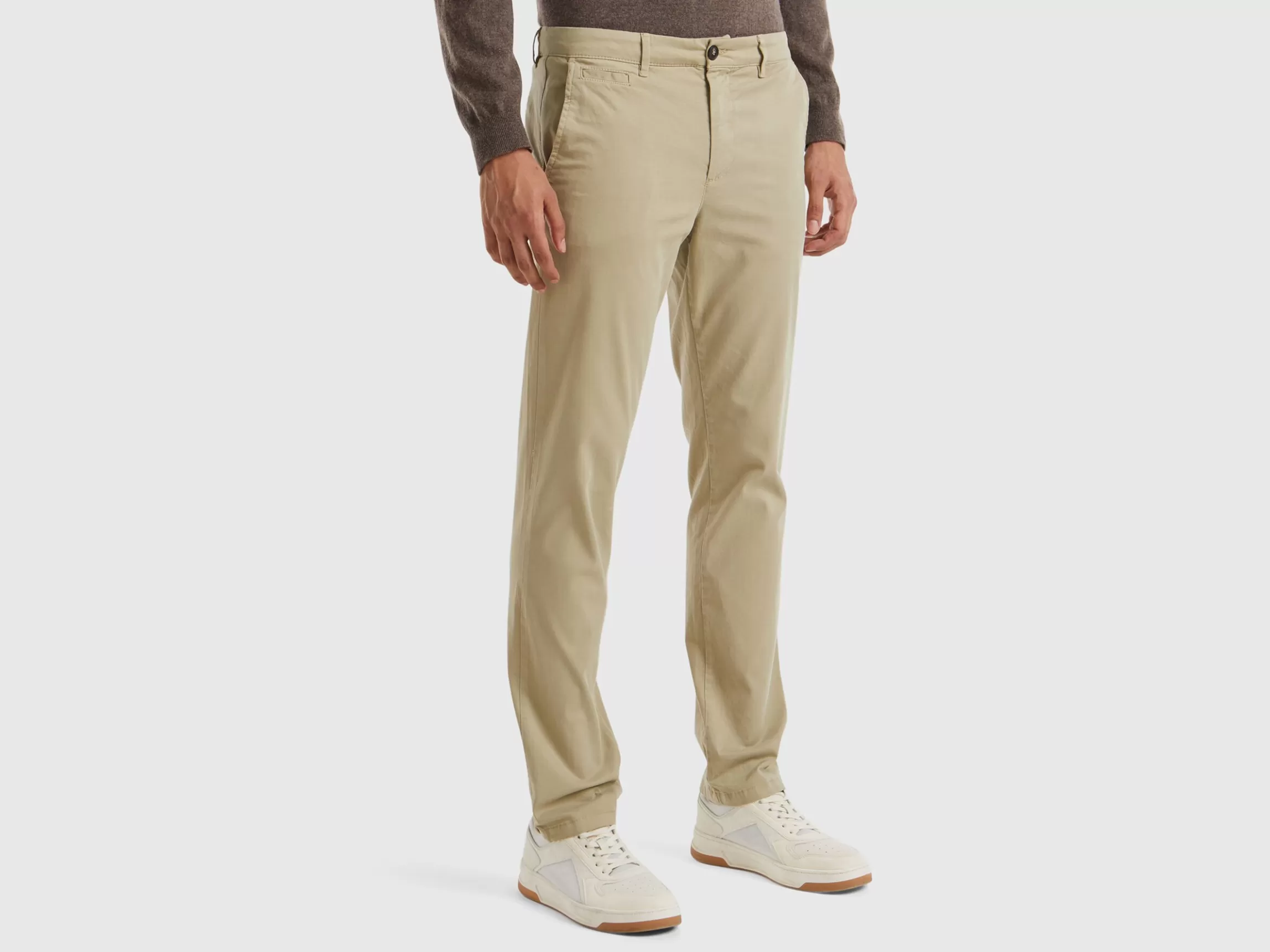 United Colors of Benetton Sage green slim fit chinos