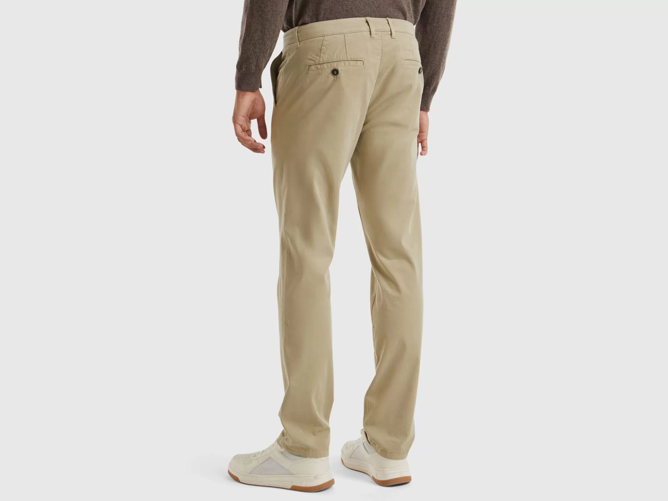 United Colors of Benetton Sage green slim fit chinos