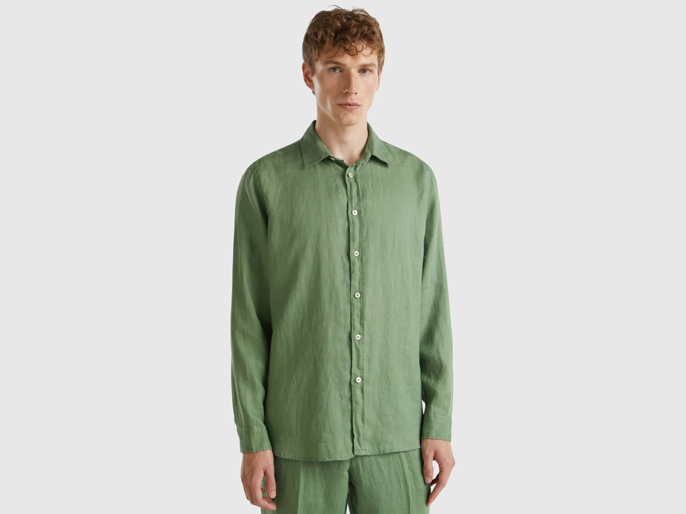 United Colors of Benetton Shirt in pure linen