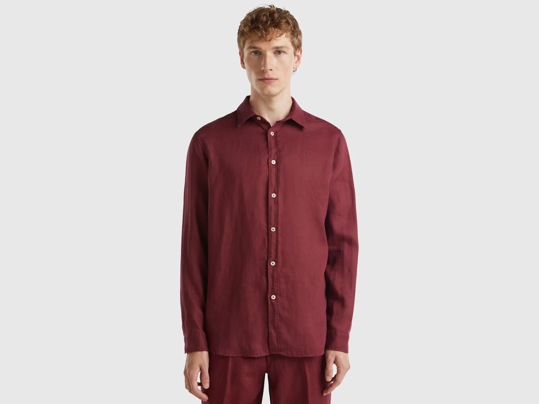 United Colors of Benetton Shirt in pure linen