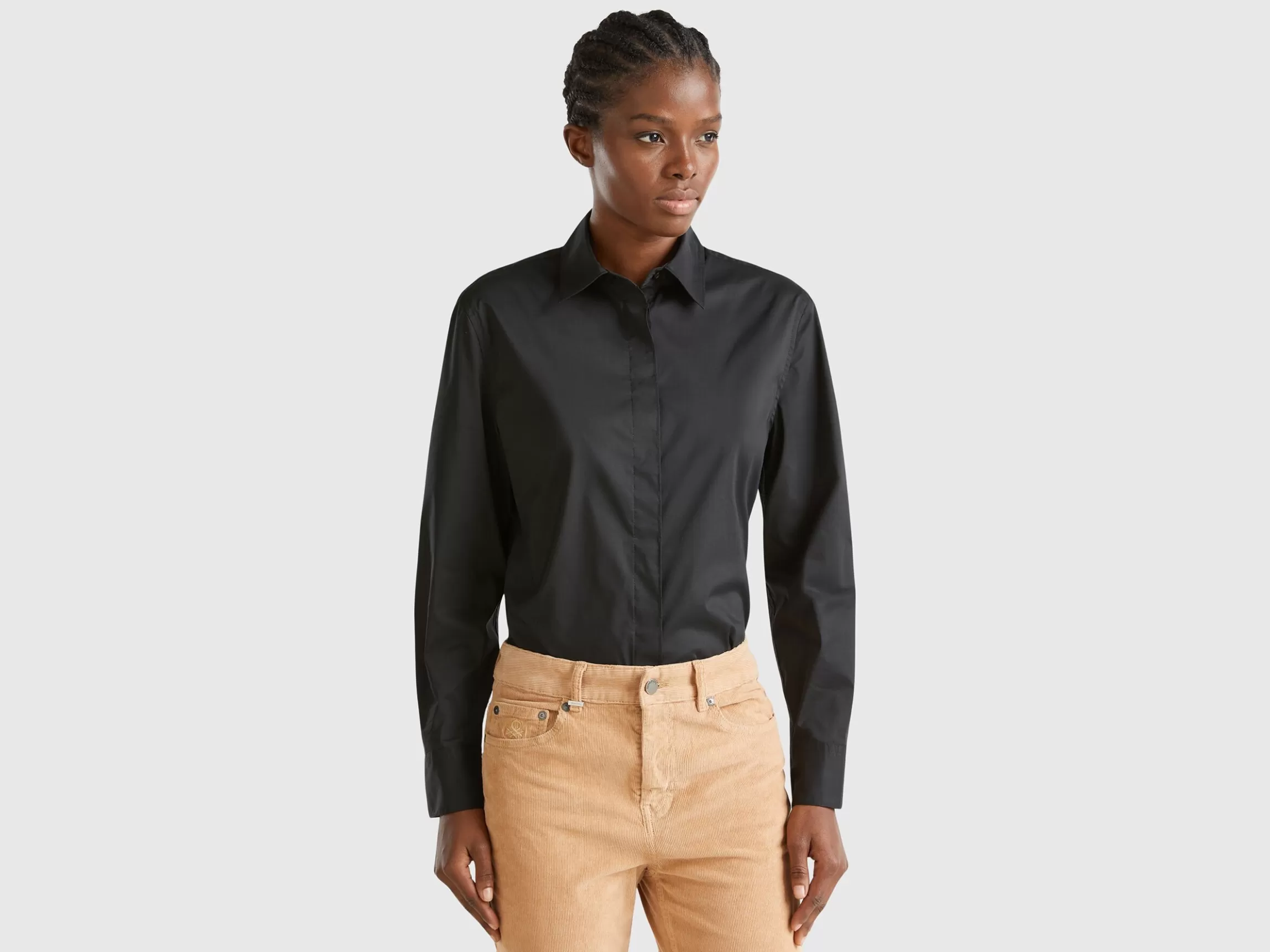 United Colors of Benetton Shirt in stretch cotton blend