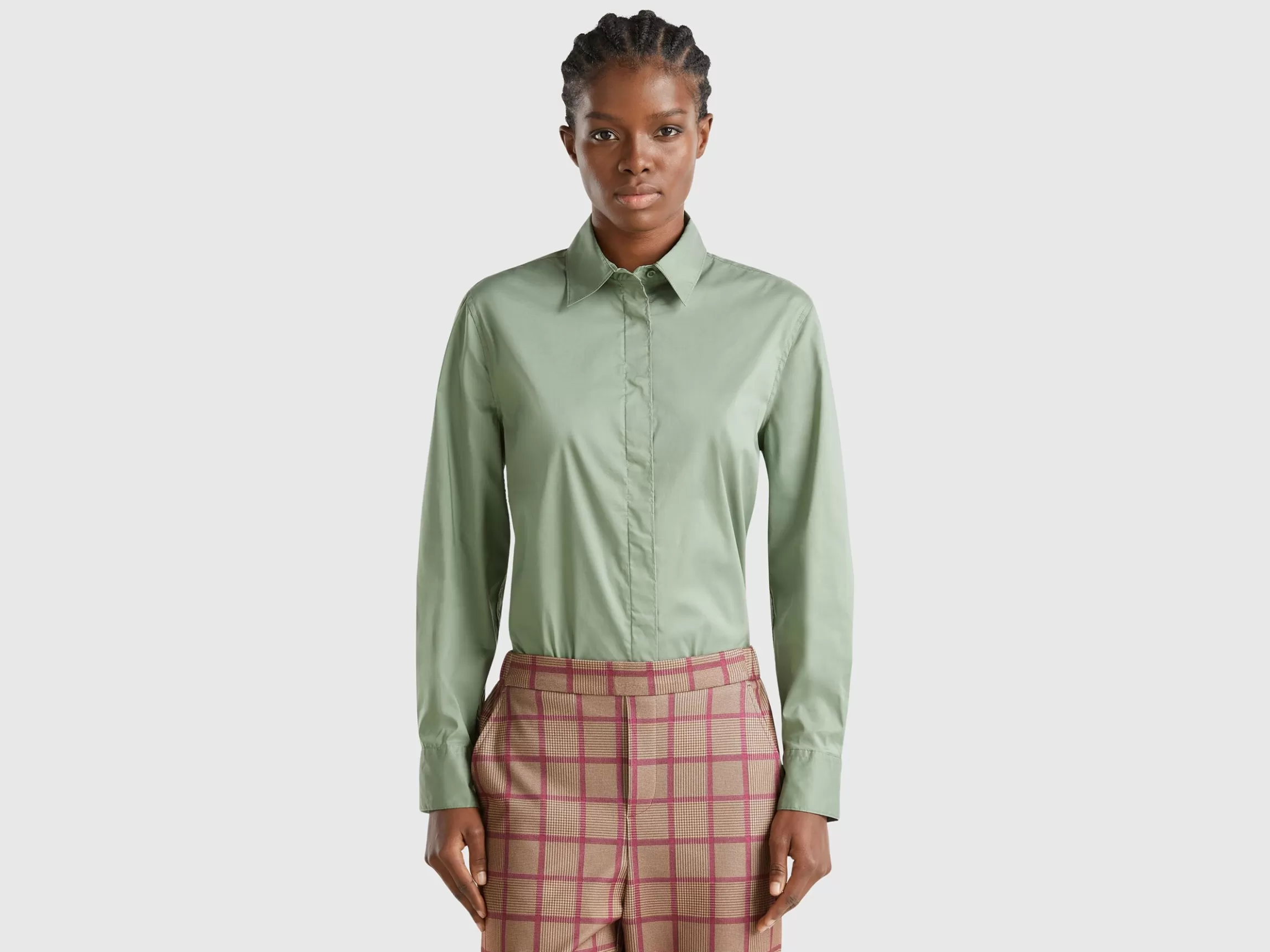 United Colors of Benetton Shirt in stretch cotton blend