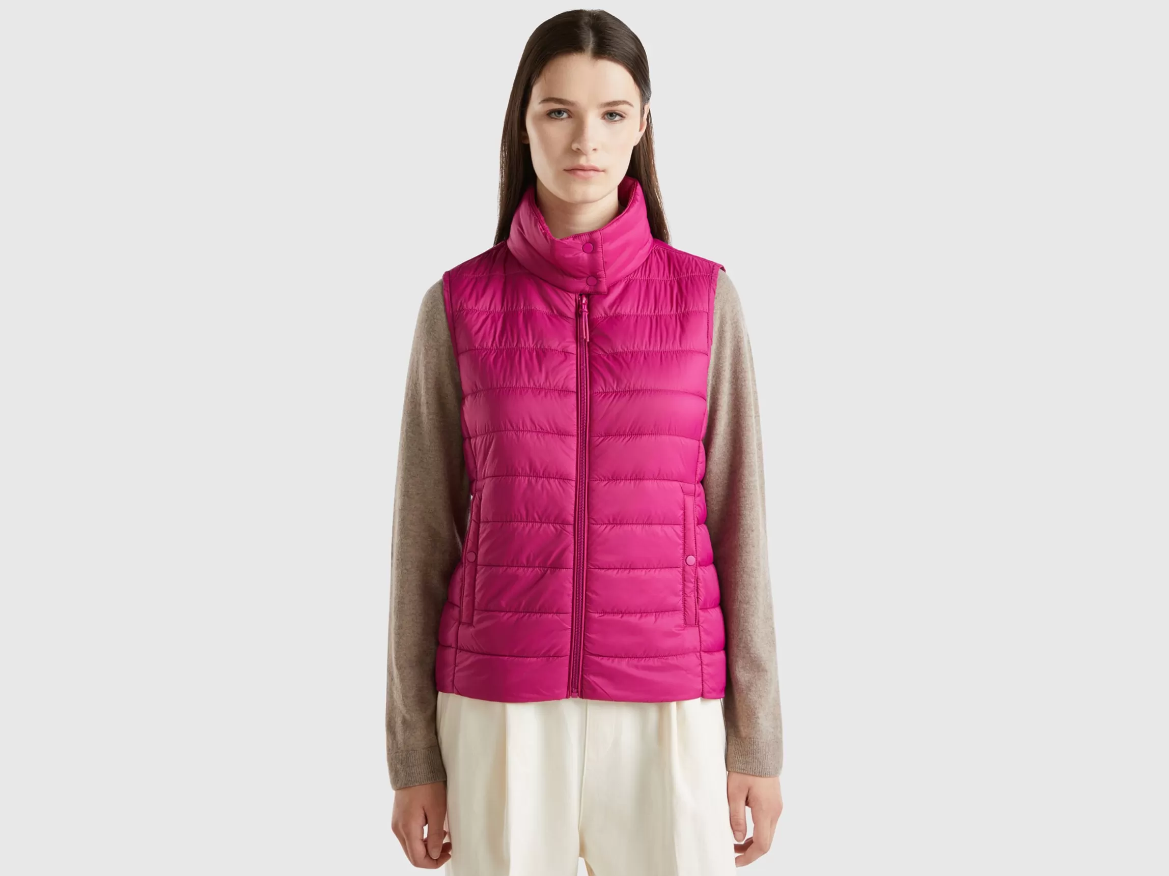 United Colors of Benetton Sleeveless puffer jacket with recycled wadding