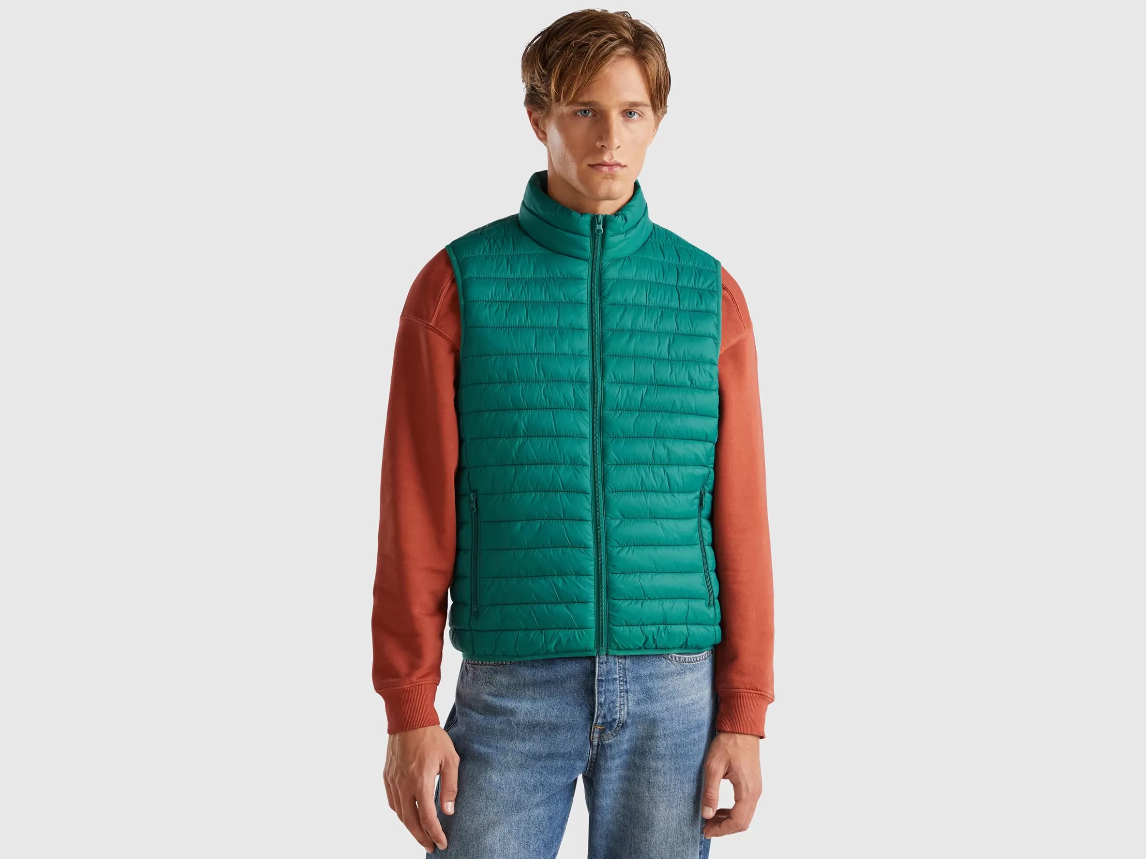 United Colors of Benetton Sleeveless puffer jacket with recycled wadding