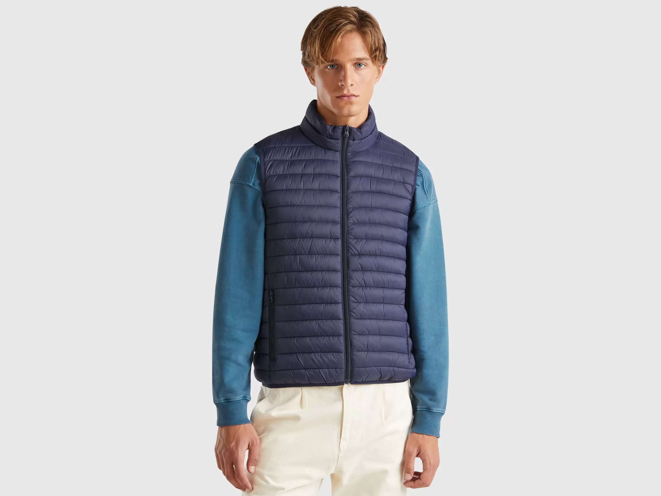 United Colors of Benetton Sleeveless puffer jacket with recycled wadding