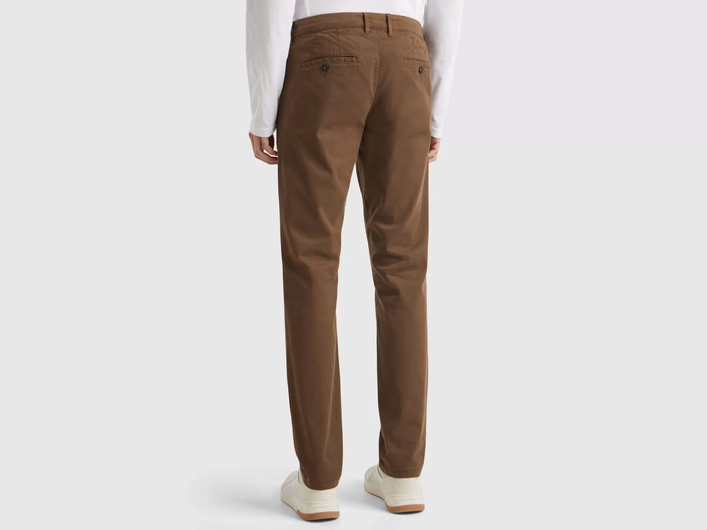 United Colors of Benetton Slim fit coffee chinos