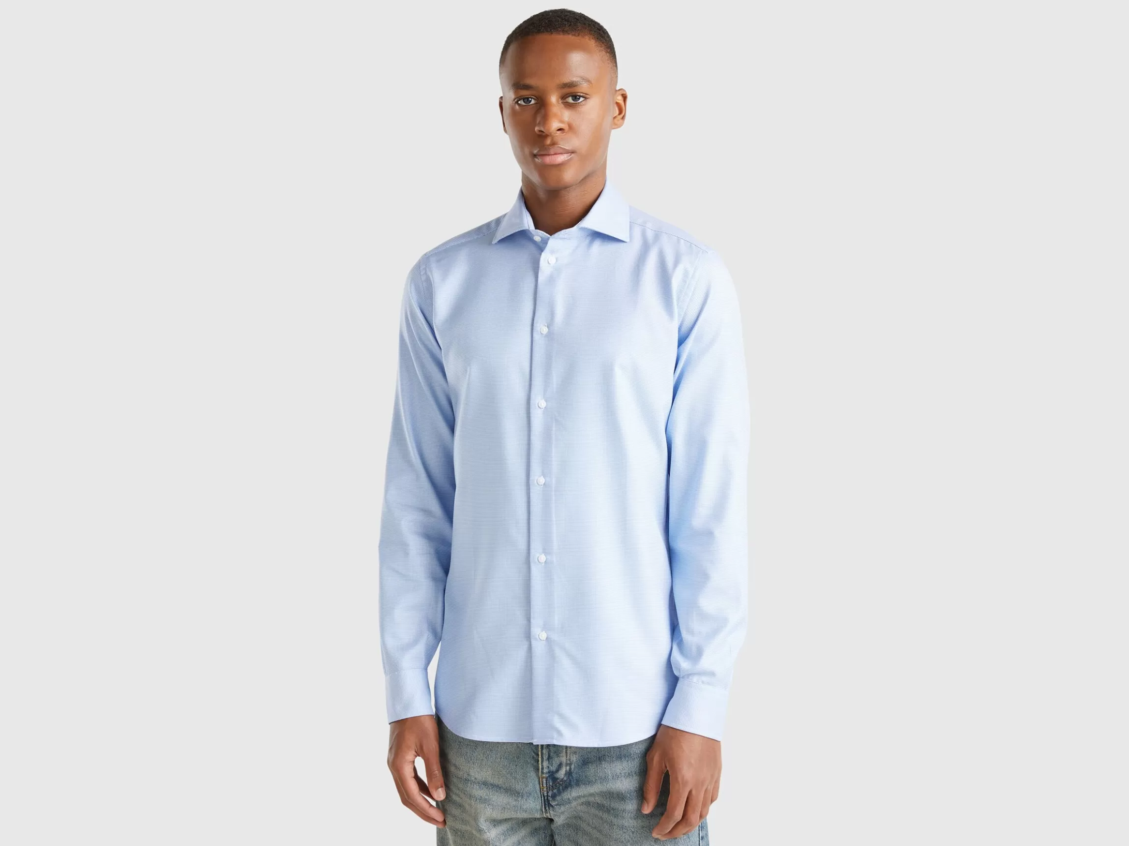 United Colors of Benetton Slim fit shirt in cotton blend