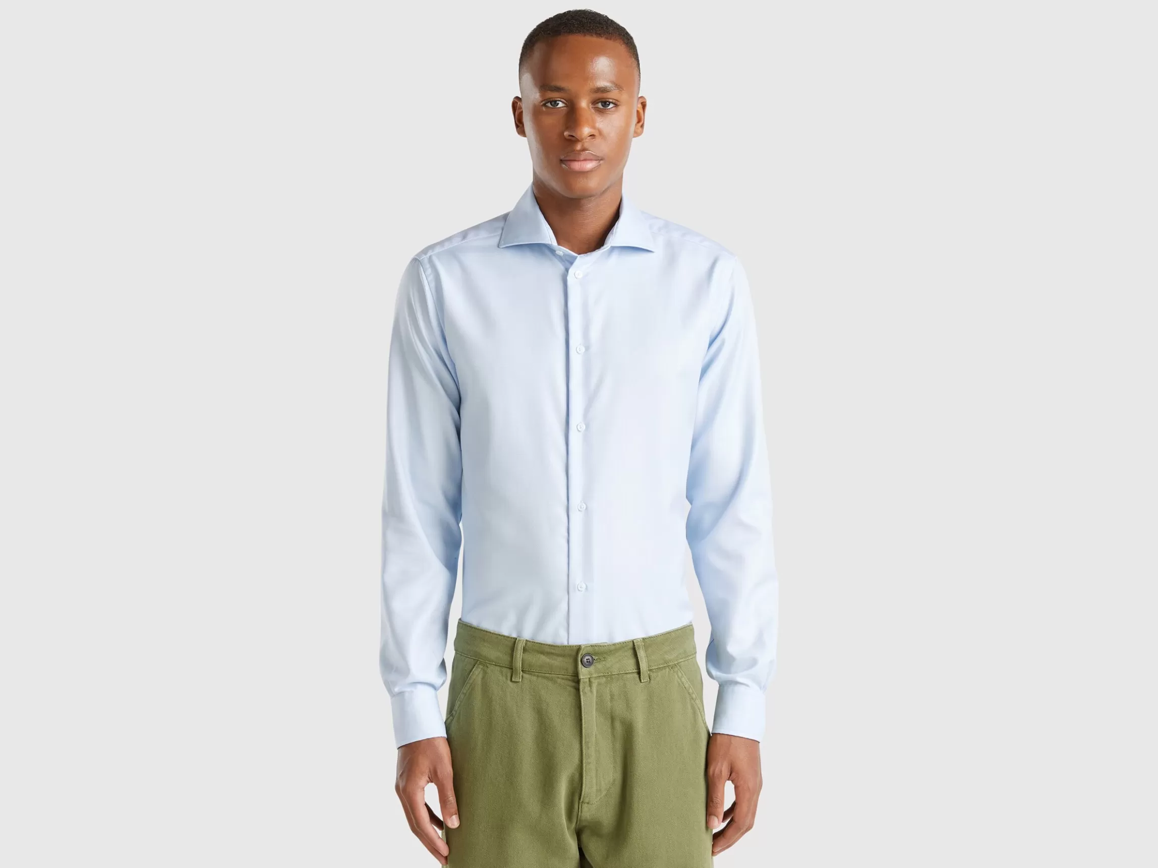 United Colors of Benetton Slim fit shirt in cotton blend