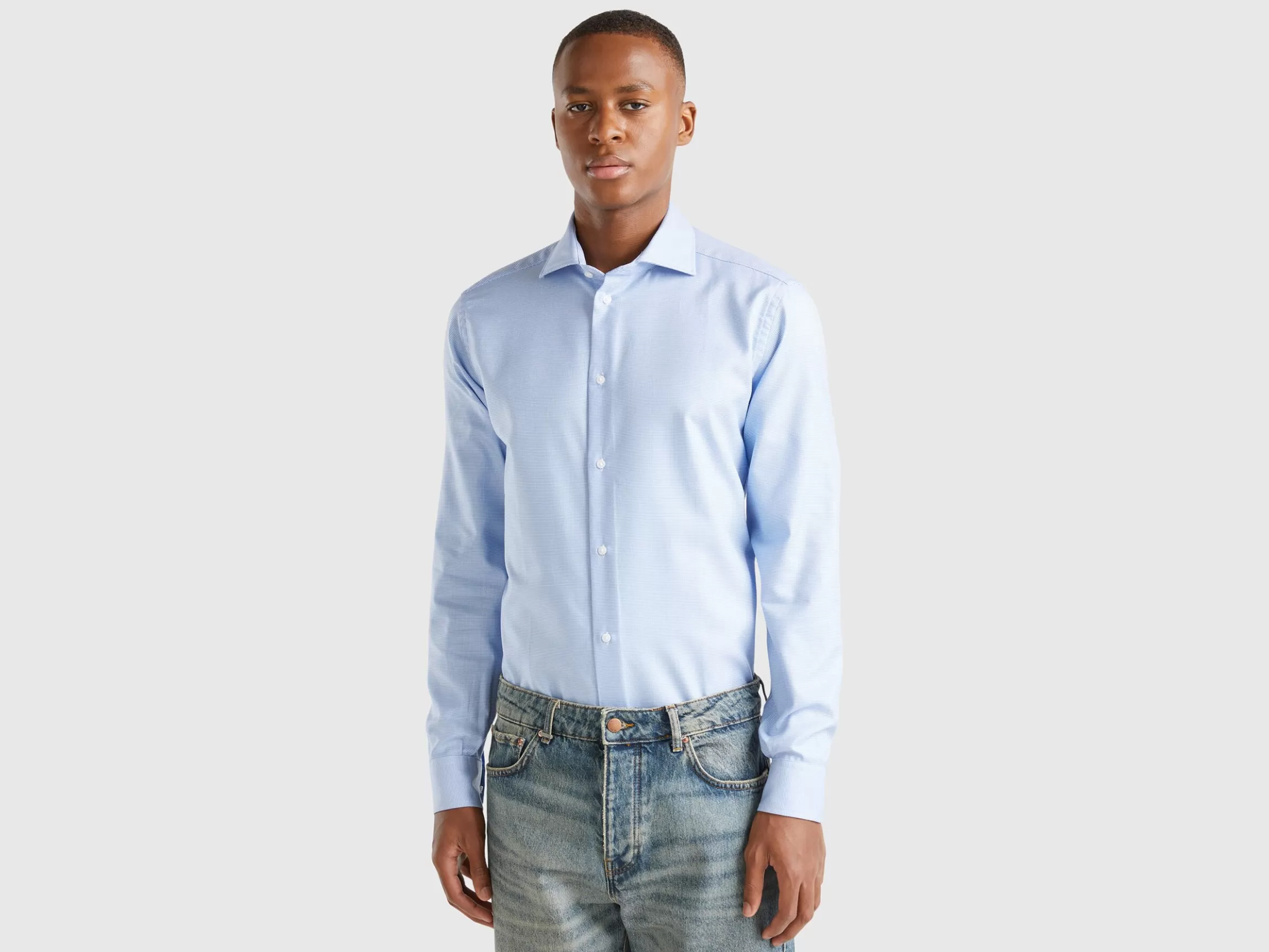 United Colors of Benetton Slim fit shirt in cotton blend