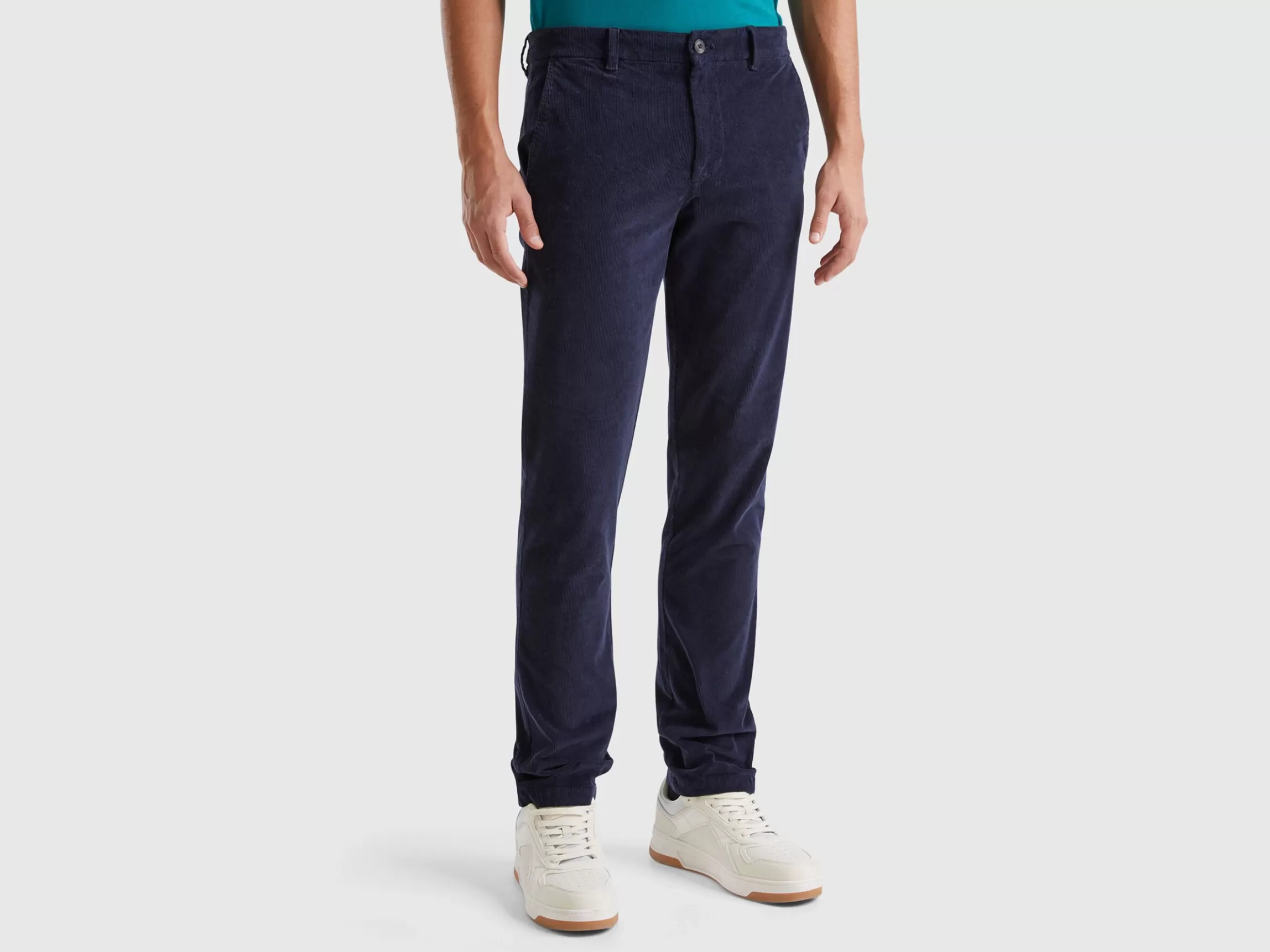 United Colors of Benetton Slim fit stretch velvet trousers