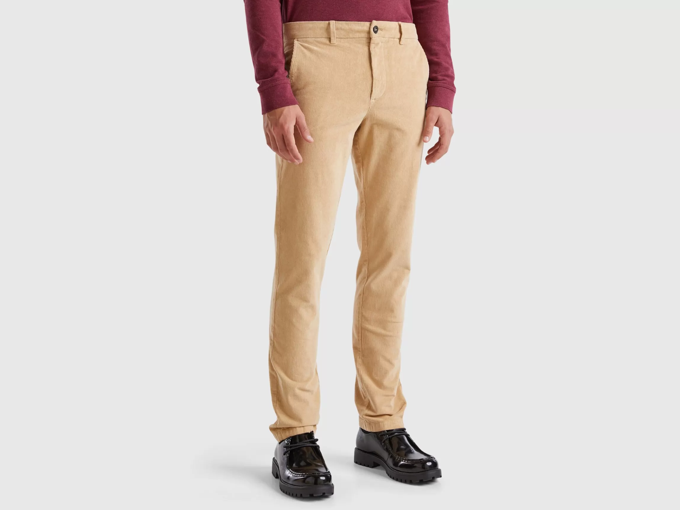 United Colors of Benetton Slim fit stretch velvet trousers