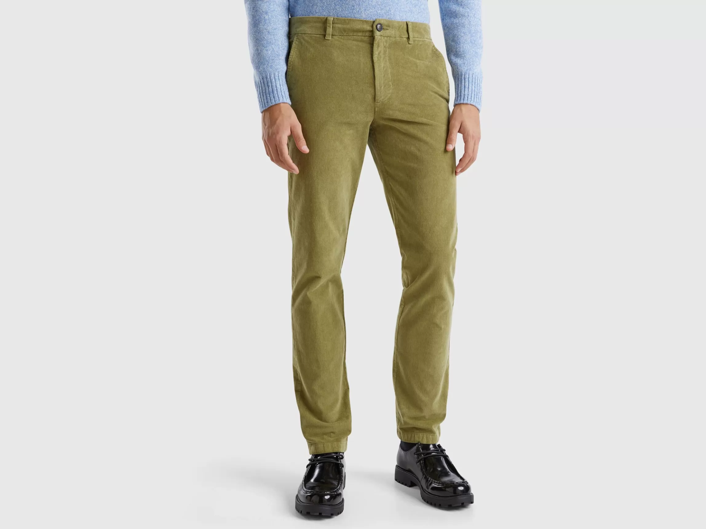 United Colors of Benetton Slim fit stretch velvet trousers