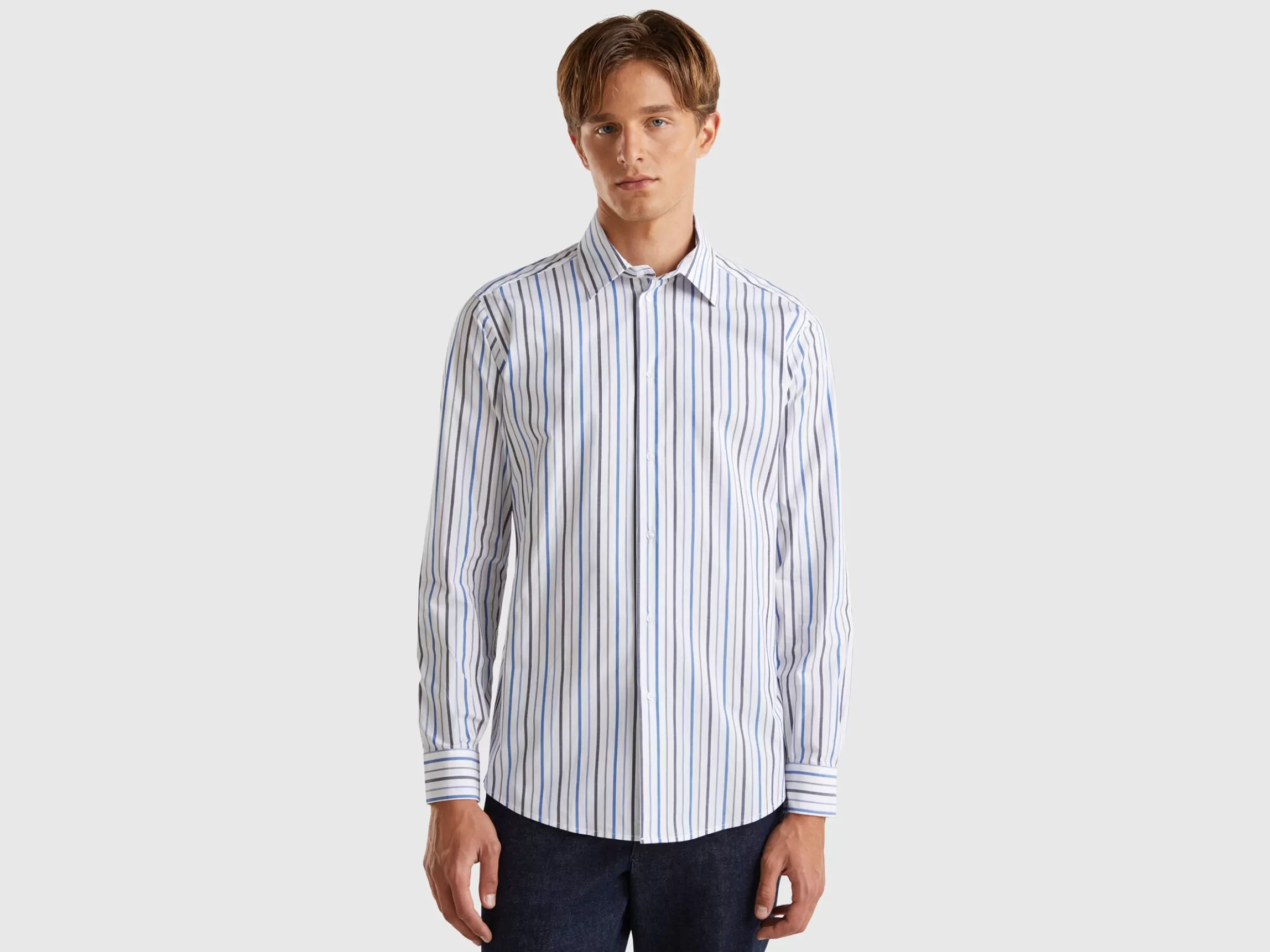 United Colors of Benetton Slim fit striped shirt