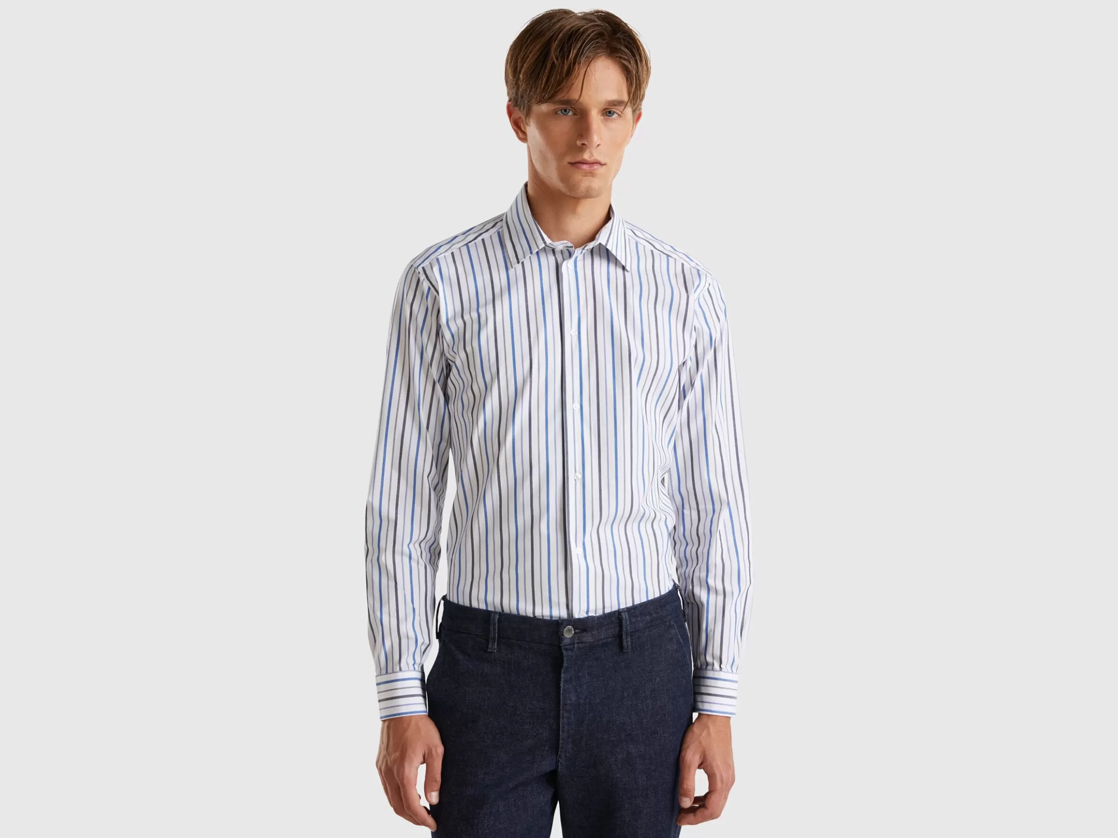 United Colors of Benetton Slim fit striped shirt