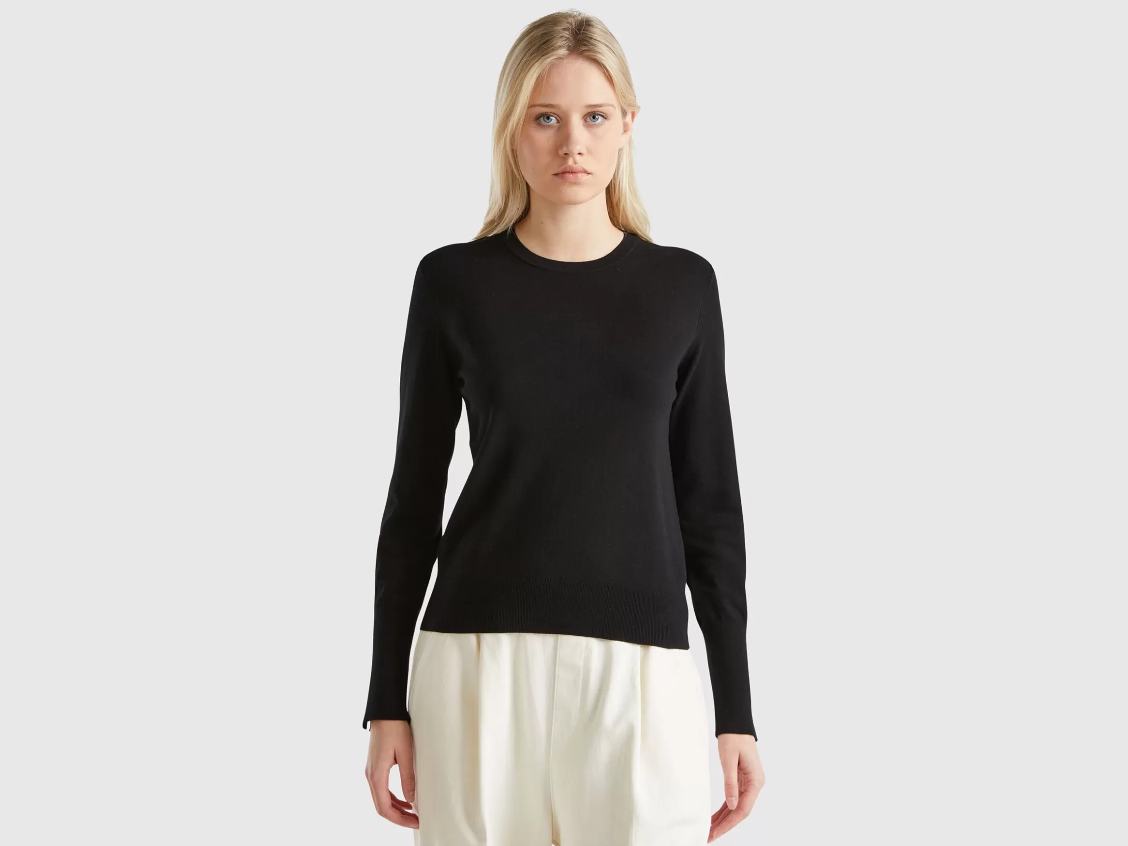 United Colors of Benetton Slim fit sweater in viscose blend