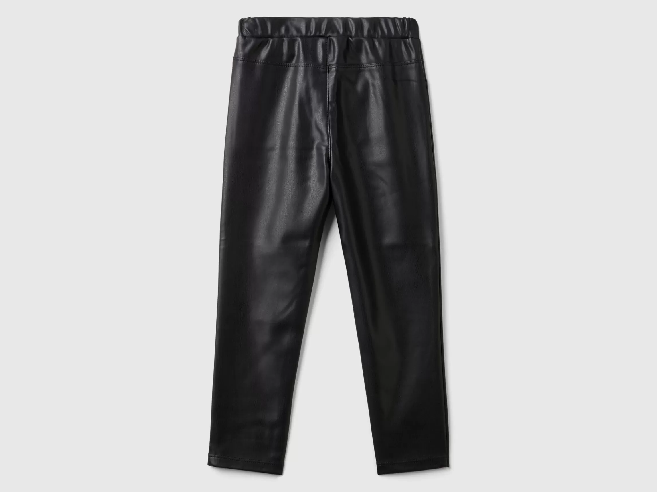 United Colors of Benetton Slim fit trousers in imitation leather fabric