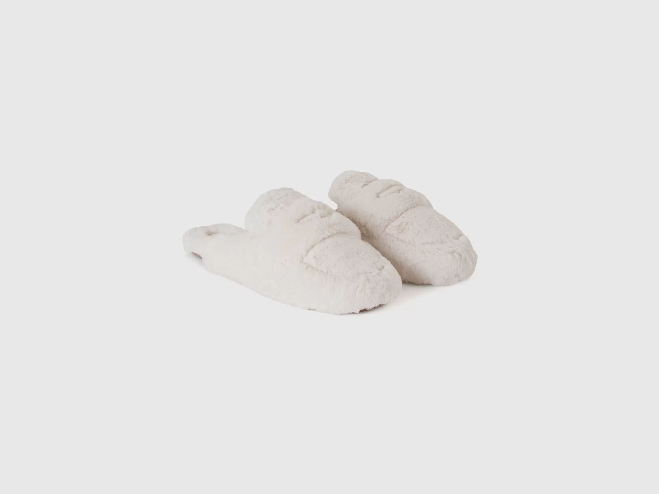 United Colors of Benetton Slippers in faux fur