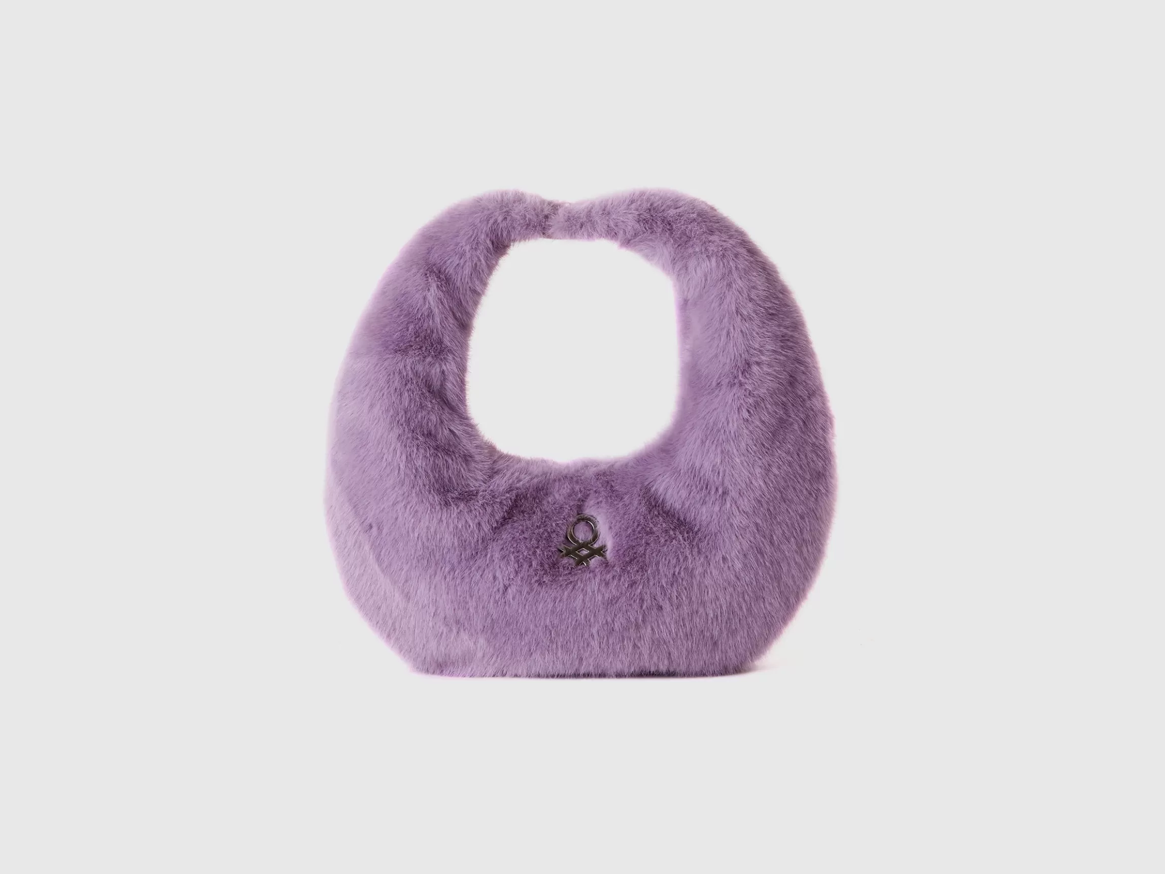 United Colors of Benetton Small crescent moon bag in faux fur