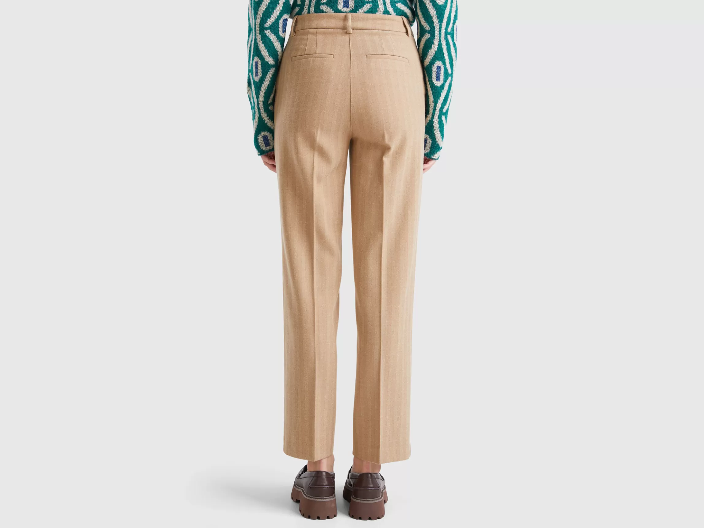 United Colors of Benetton Straight trousers in viscose blend