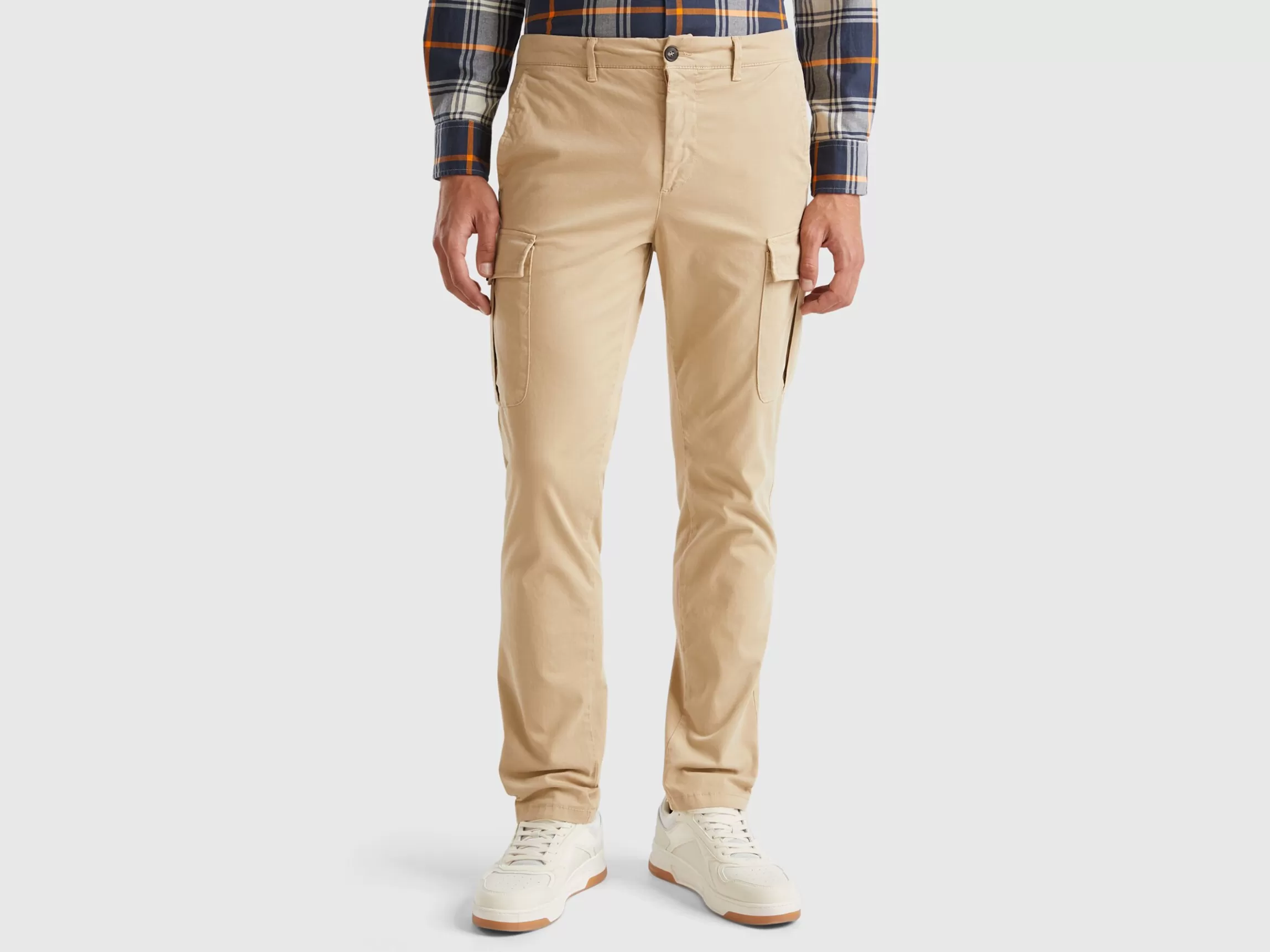 United Colors of Benetton Stretch cotton cargo trousers