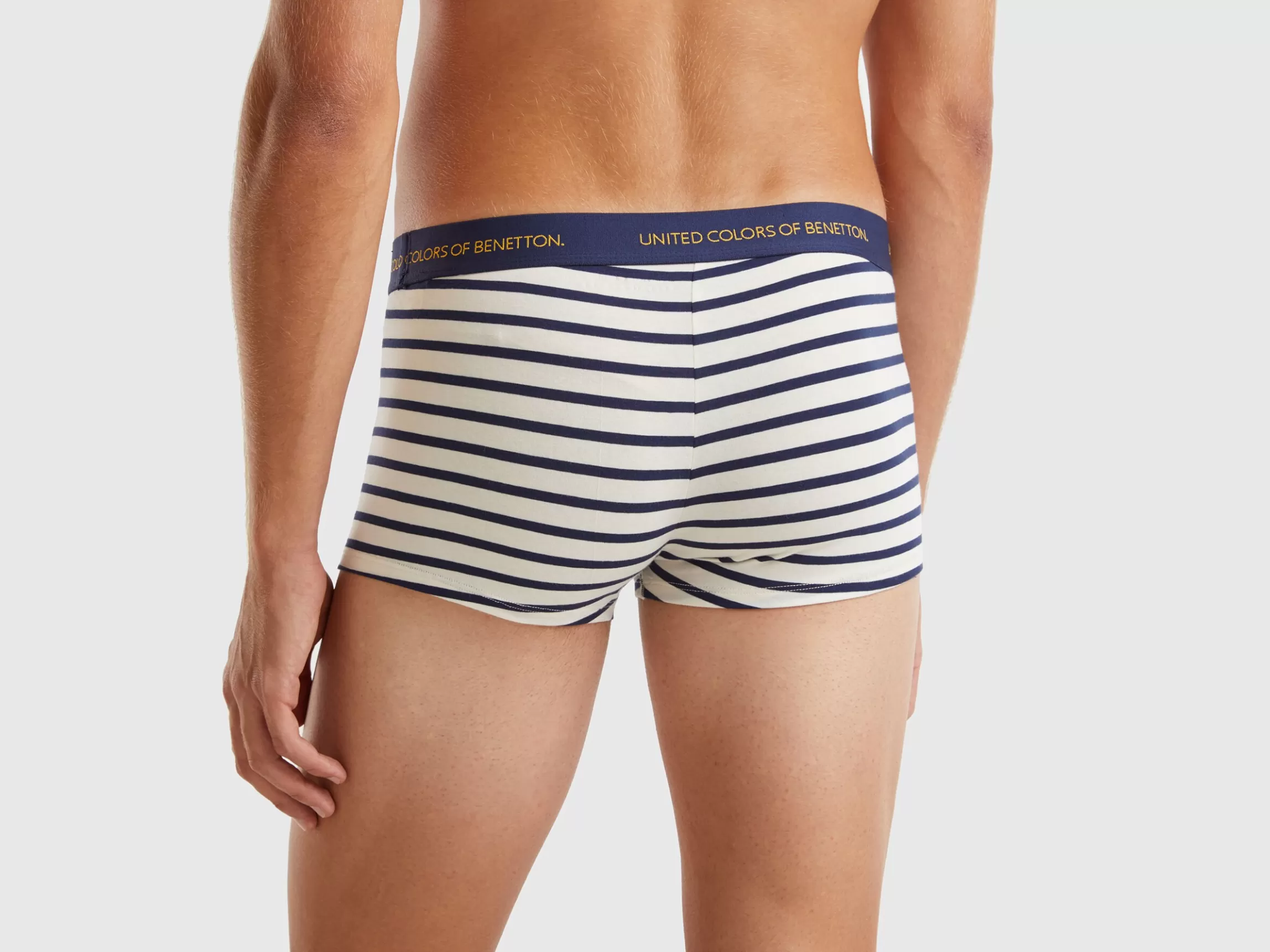 United Colors of Benetton Striped boxers in stretch organic cotton