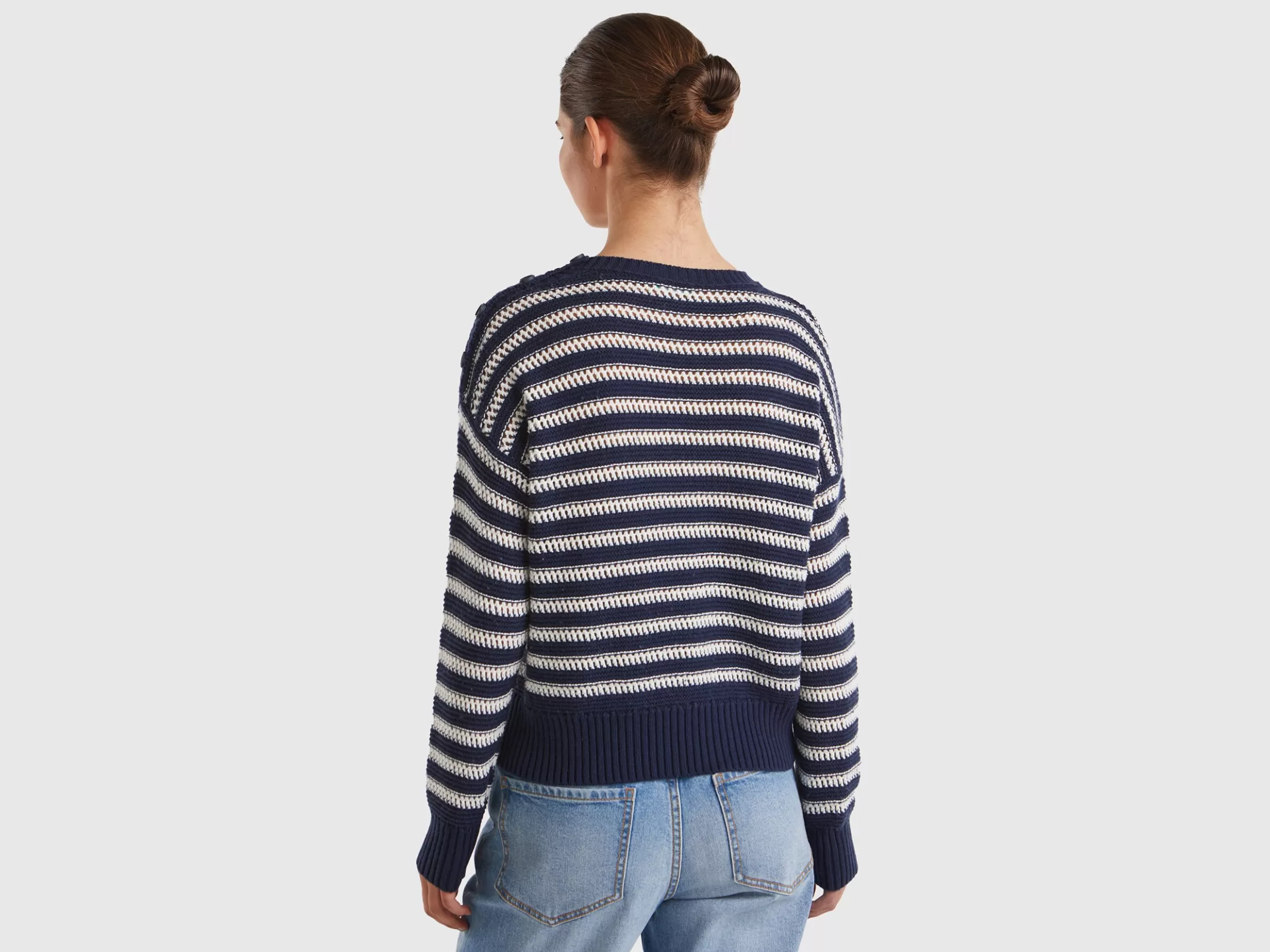 United Colors of Benetton Striped boxy fit sweater