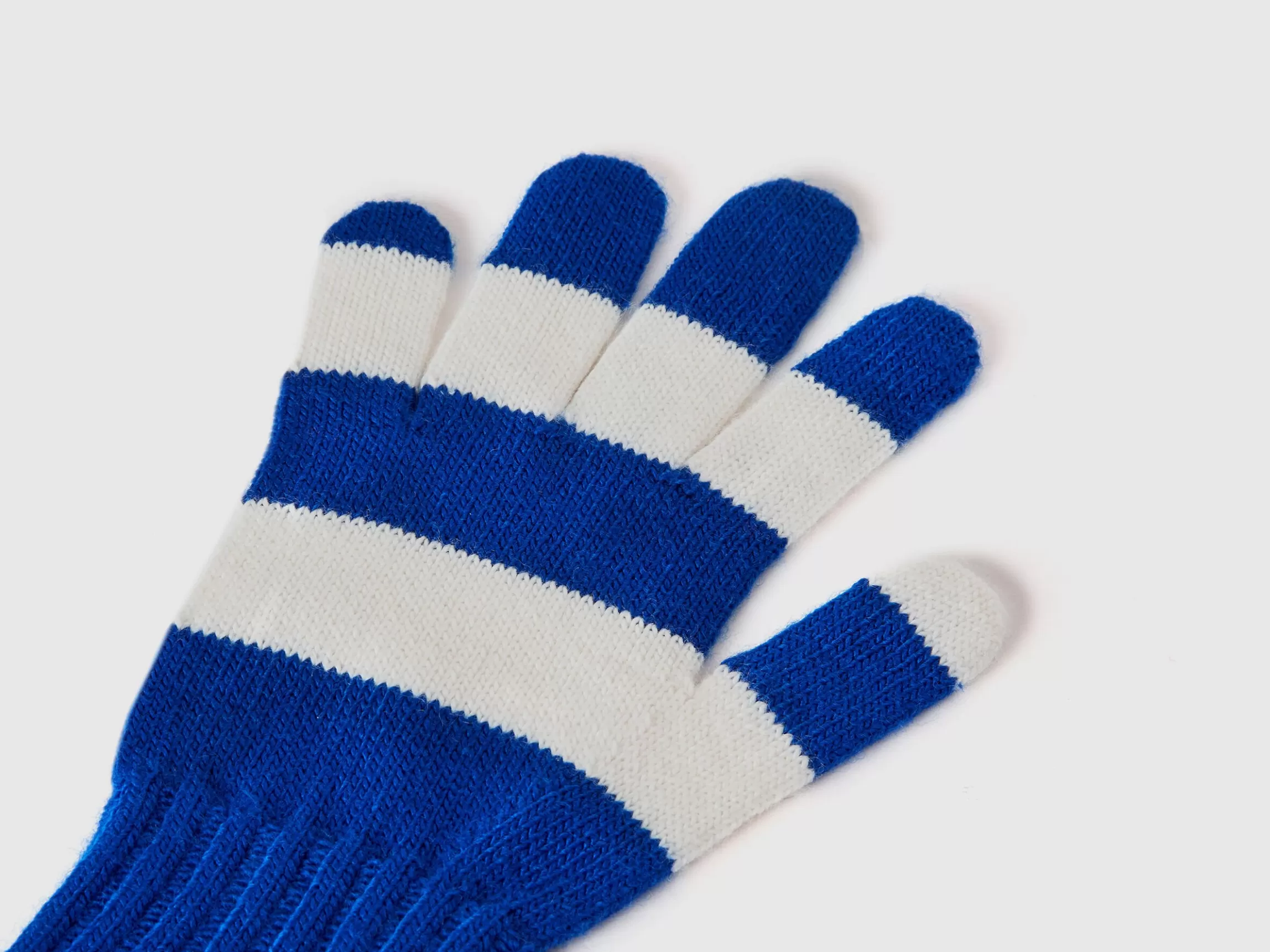 United Colors of Benetton Striped knit gloves