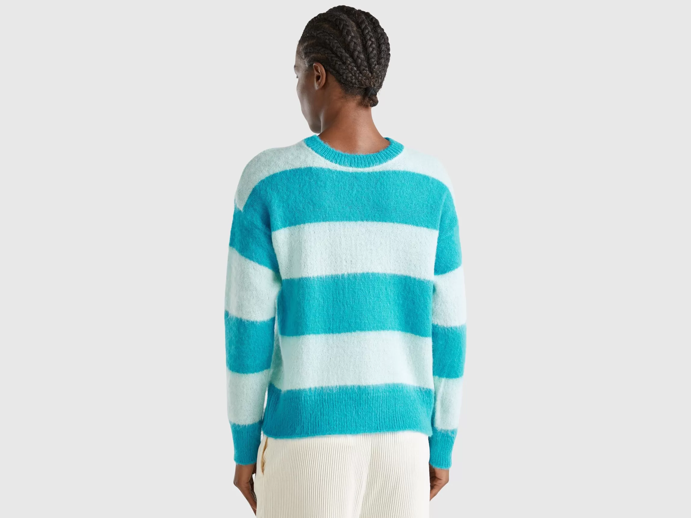 United Colors of Benetton Striped sweater in alpaca blend