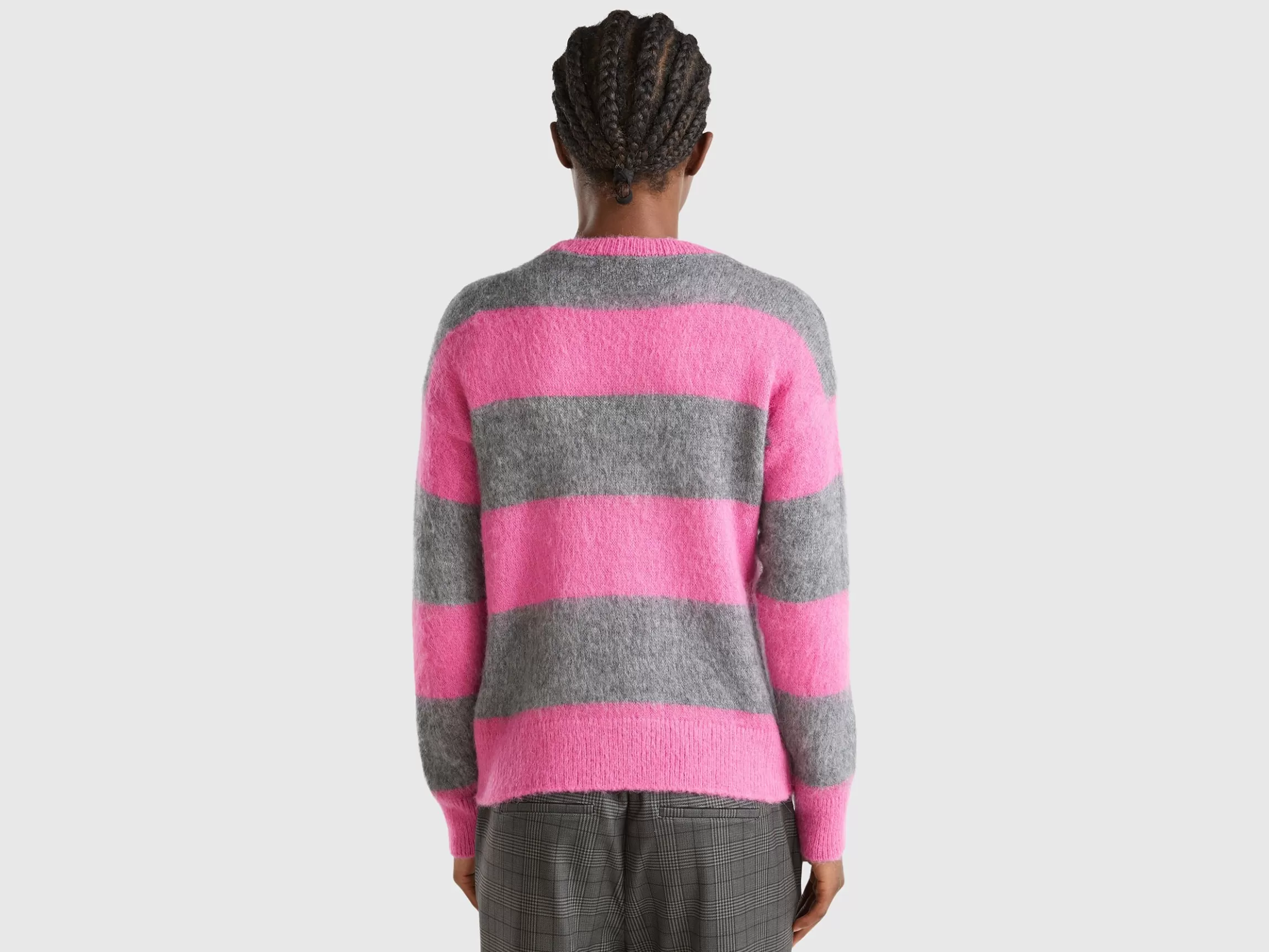 United Colors of Benetton Striped sweater in alpaca blend