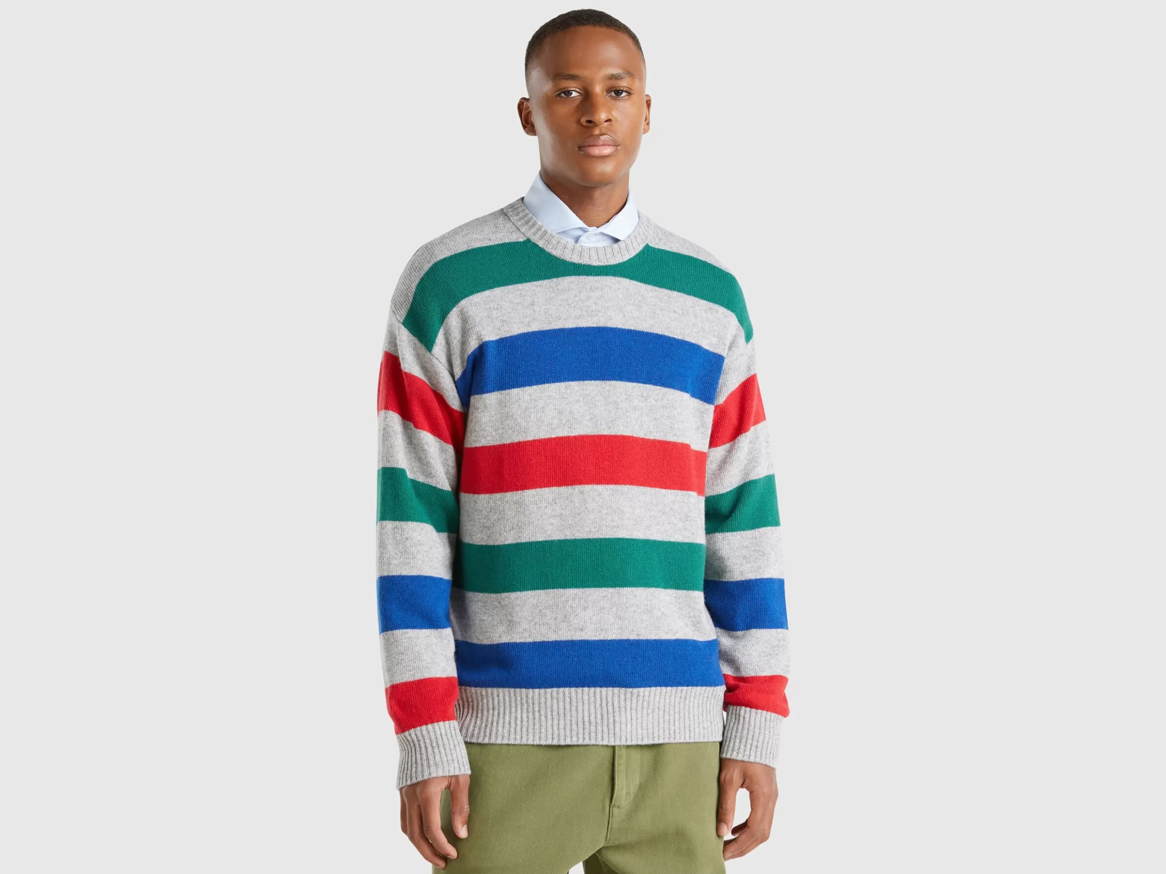 United Colors of Benetton Striped sweater in wool blend