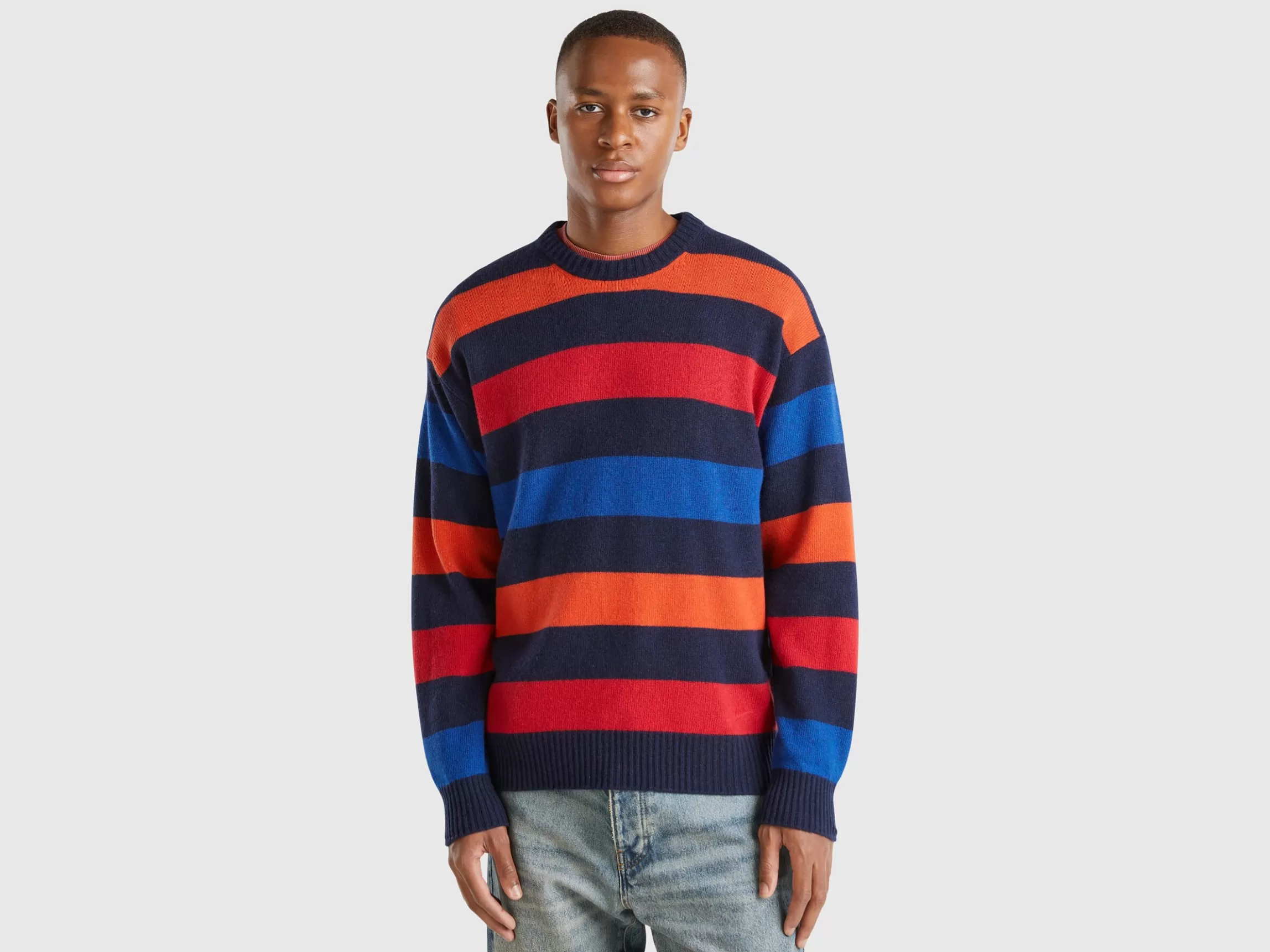 United Colors of Benetton Striped sweater in wool blend